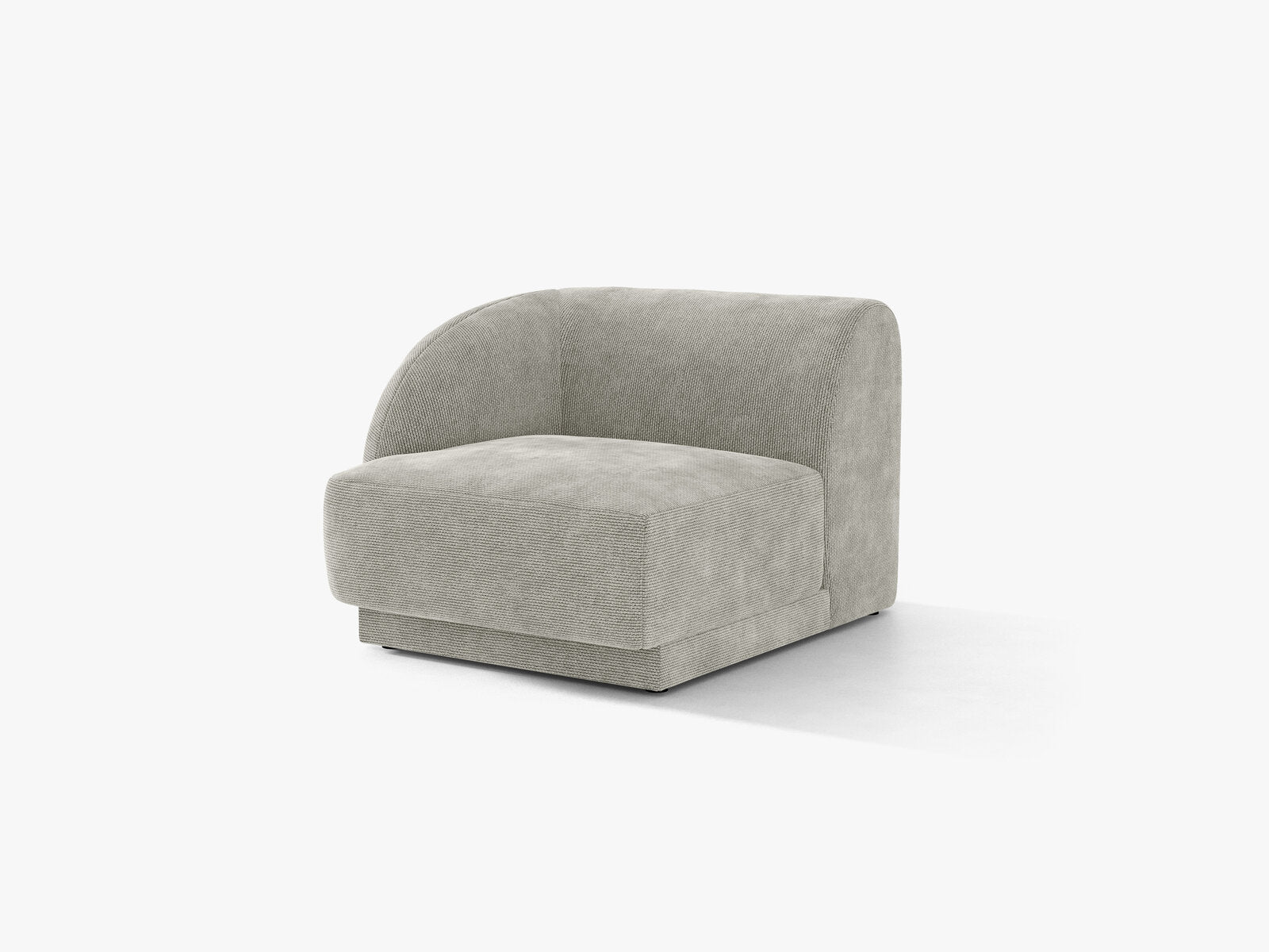 Micadoni Eckmodul Miley 1-Sitzer Links Chenille Haga Hellgrau