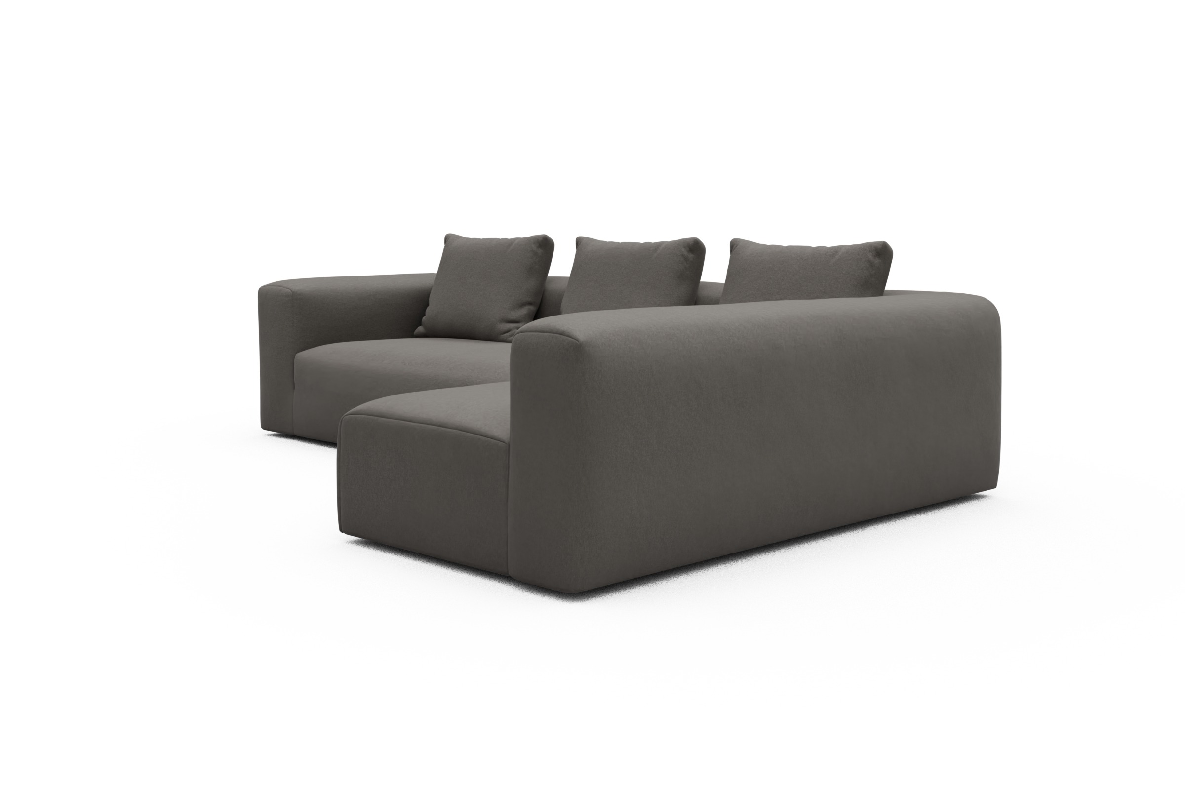 Ecksofa Fred 2x 2,5-Sitzer rechts offen Satya-Taupe