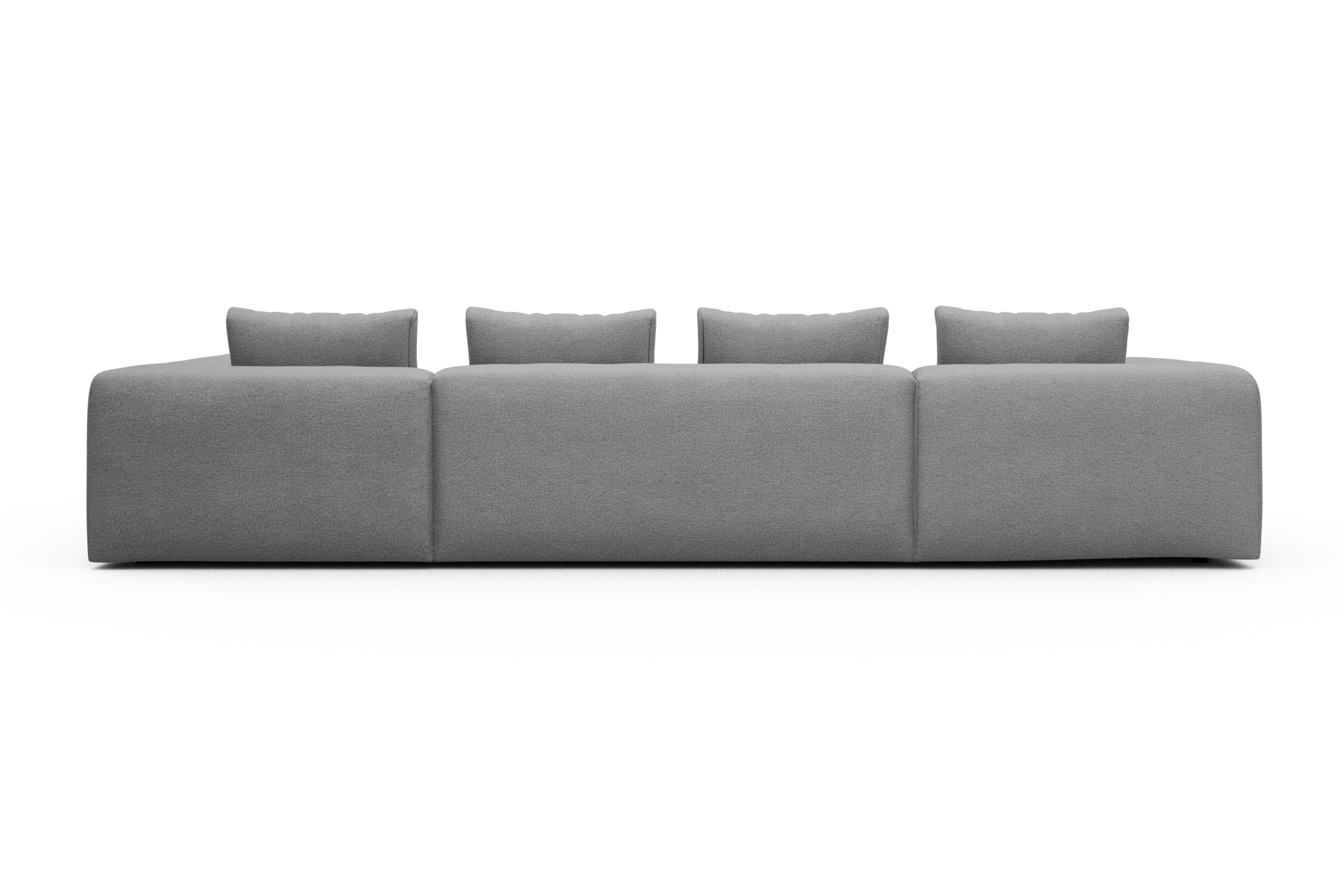 Wohnlandschaft Fred Relax-Ecke rechts mit 2-Sitzer und Chaiselongue links Sama-Grey
