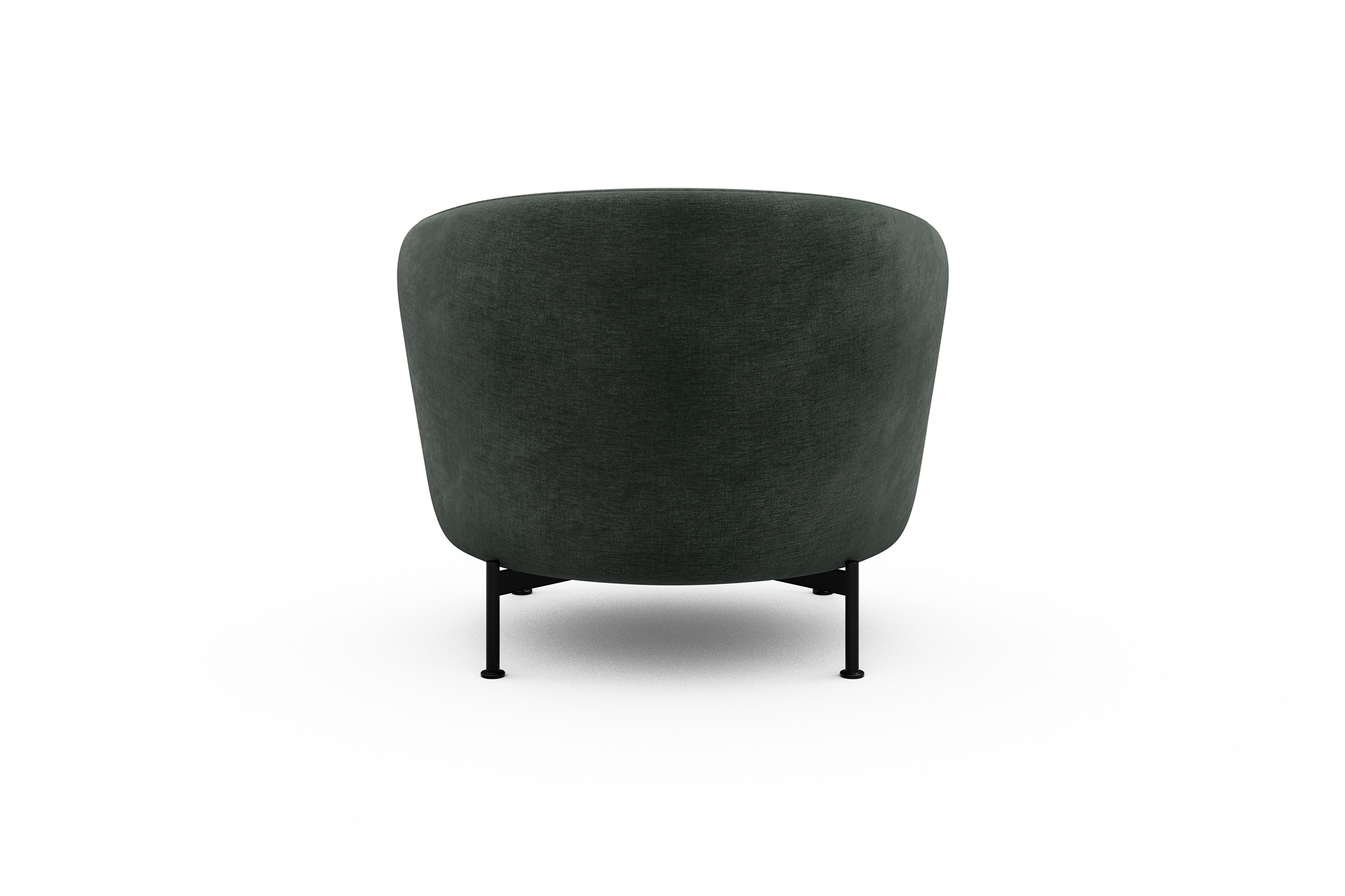 Sessel Ronda X-Metallgestell Schwarz Smooth-Laurel-Green