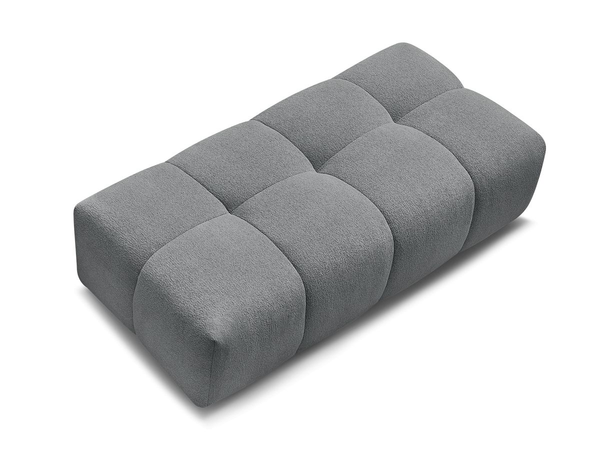 Bobochic Everest Pouf 140 × 70 cm Melange-Stoff Dunkelgrau