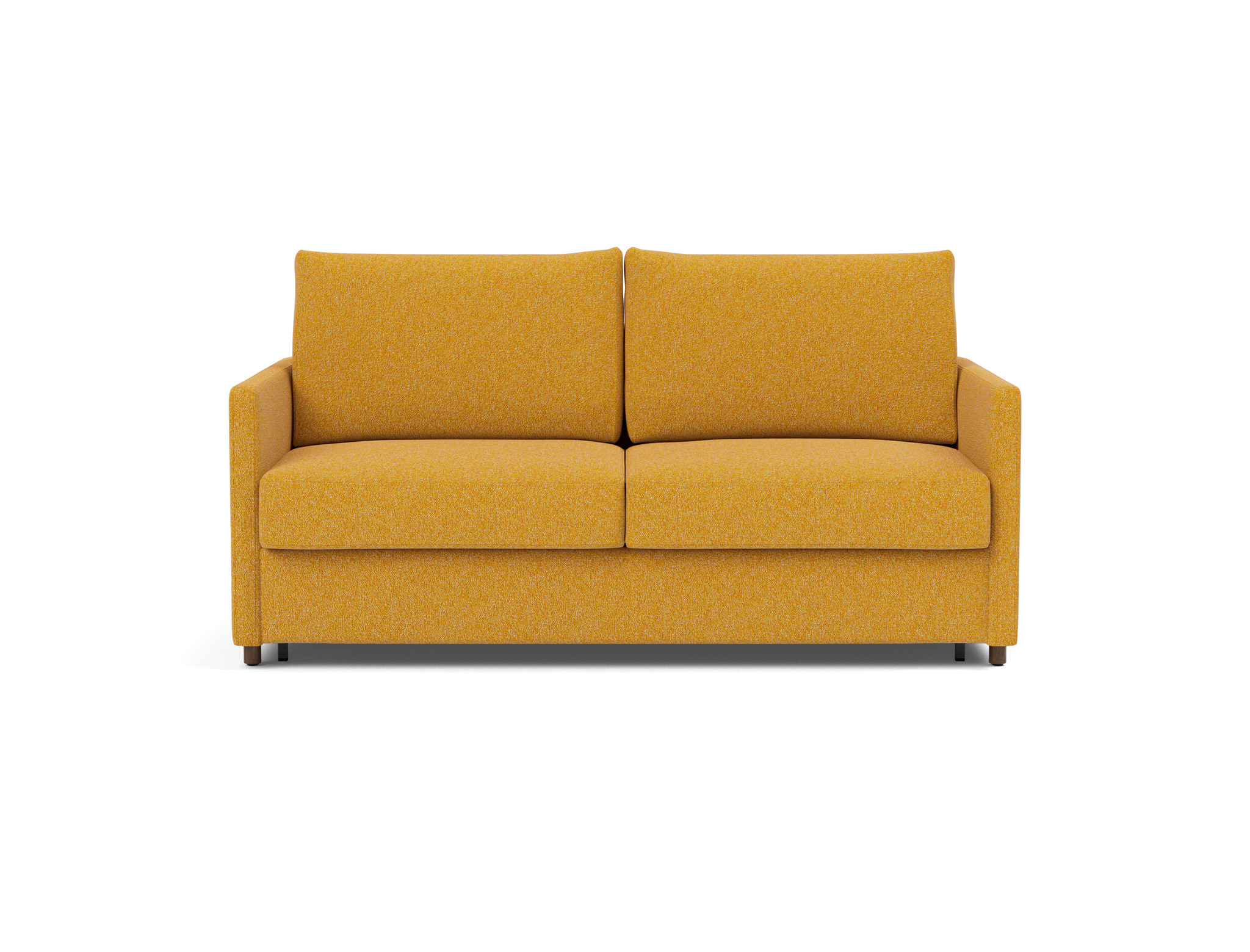 Schlafsofa Neah mit Slim-Armlehnen 160 Boucle Skandi 536-Ochre