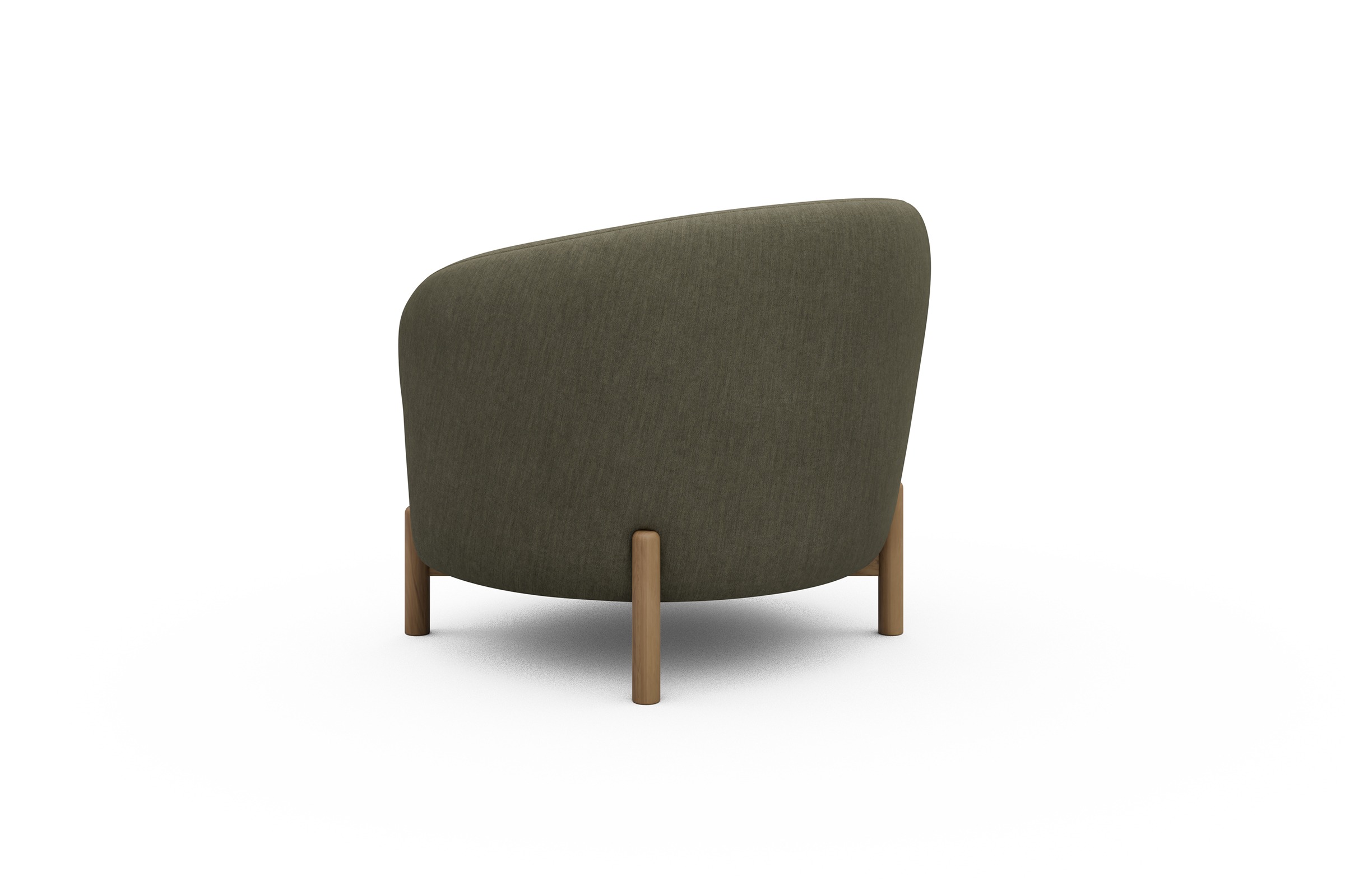 Sessel Ronda Holzbeine Eiche Natur Vivus-Dusty-Olive
