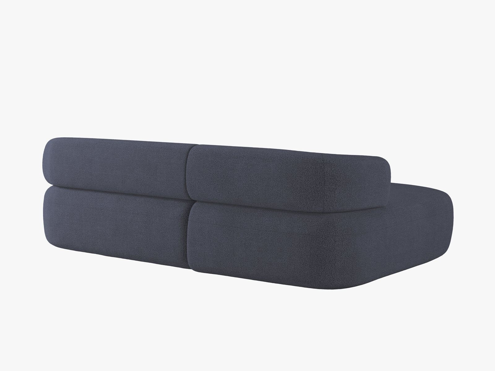 Micadoni 5-Sitzer Ecksofa Jenny Links Boucle Now or Never Dunkelblau