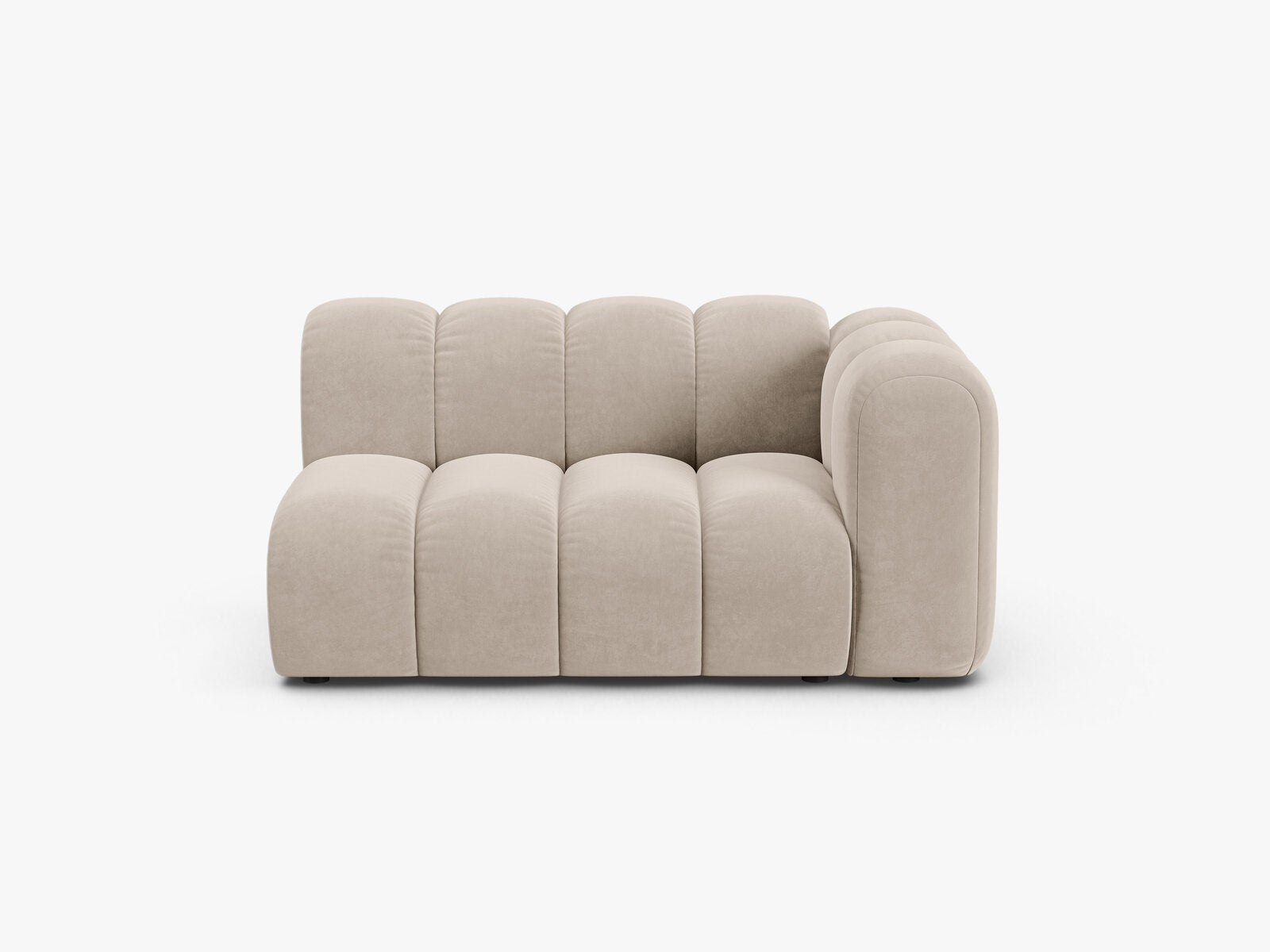 Micadoni Modul Lupine 2-Sitzer Rechts Samt Salvador Beige