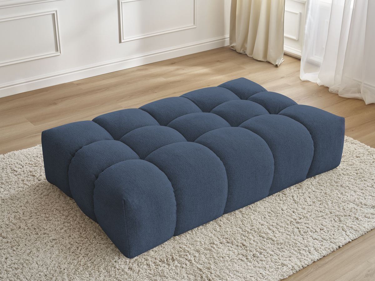 Bobochic Everest Pouf 166 × 100 cm Melange-Stoff Dunkelblau