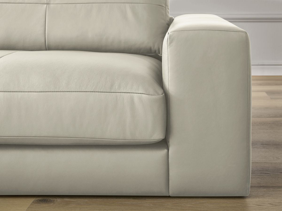 Bobochic Leonard Ecksofa 274 × 159 cm Leder Beige Ecke links