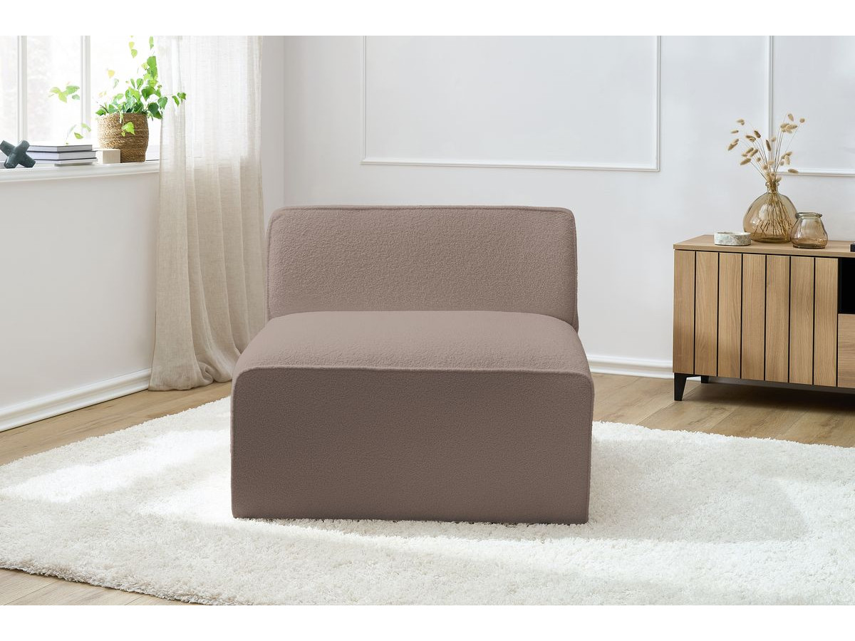 Bobochic Megeve Sofamodul 1-Sitzer Bouclé-Stoff Braun