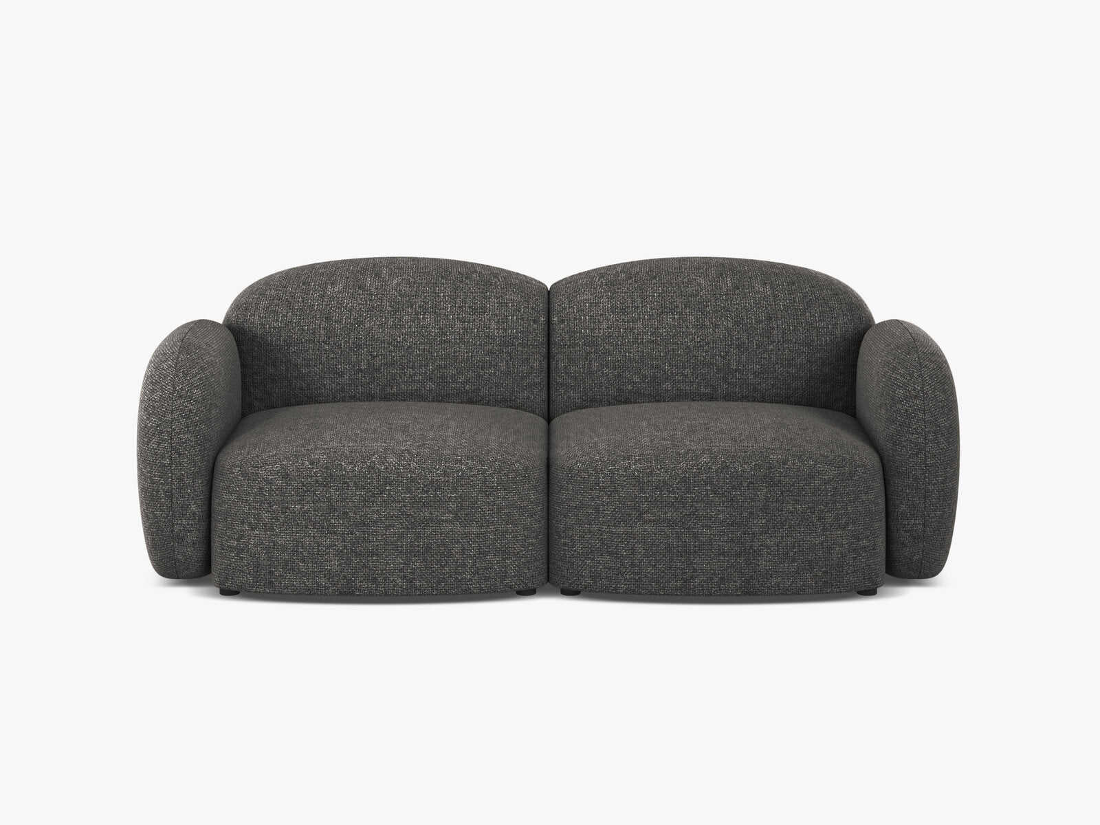Micadoni Sofa Blair 2-Sitzer Chenille Eden Dunkelgrau