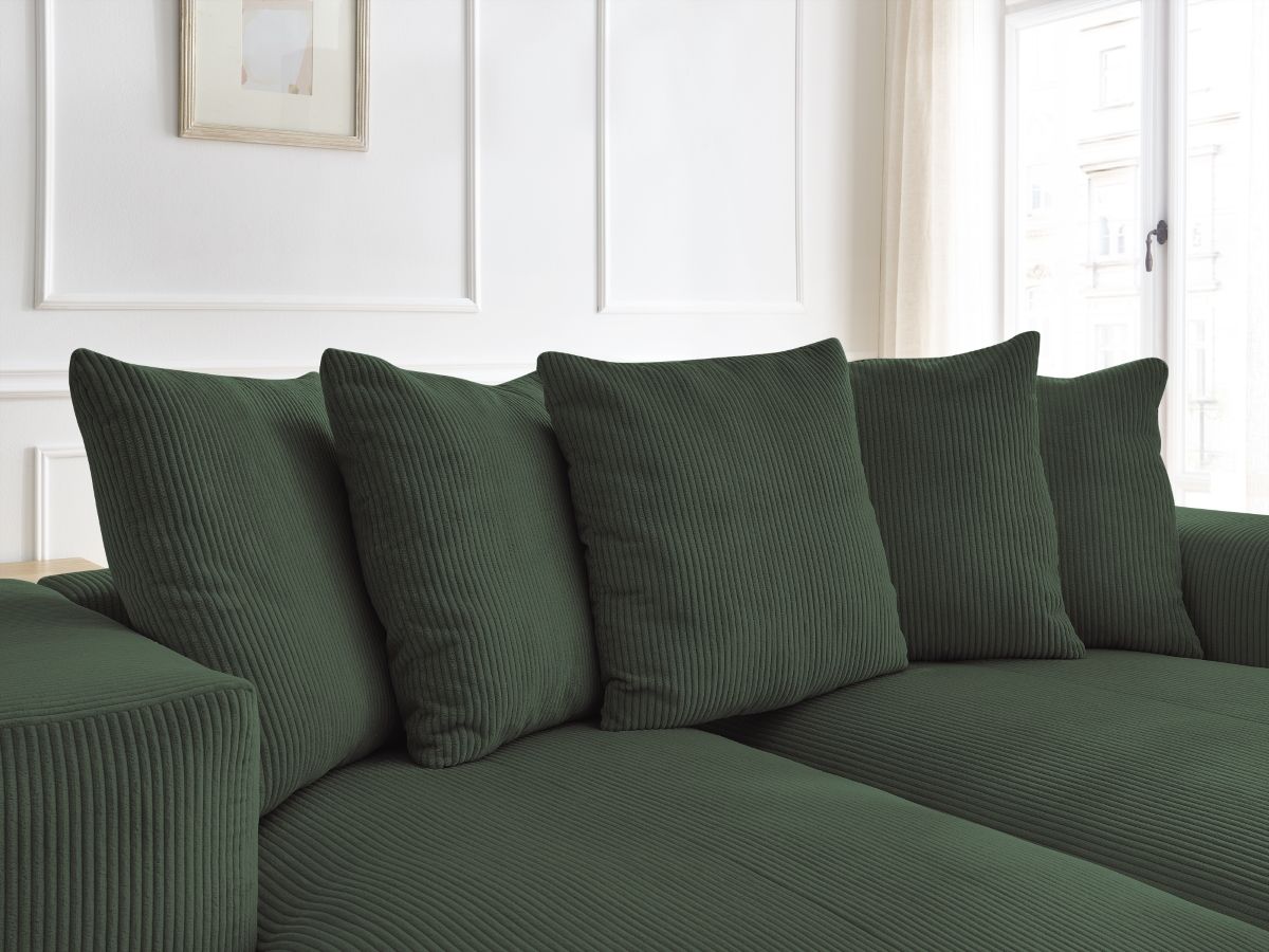 Bobochic Voltaire Sofa 4-Sitzer 248 × 170 cm Cordsamt Grün