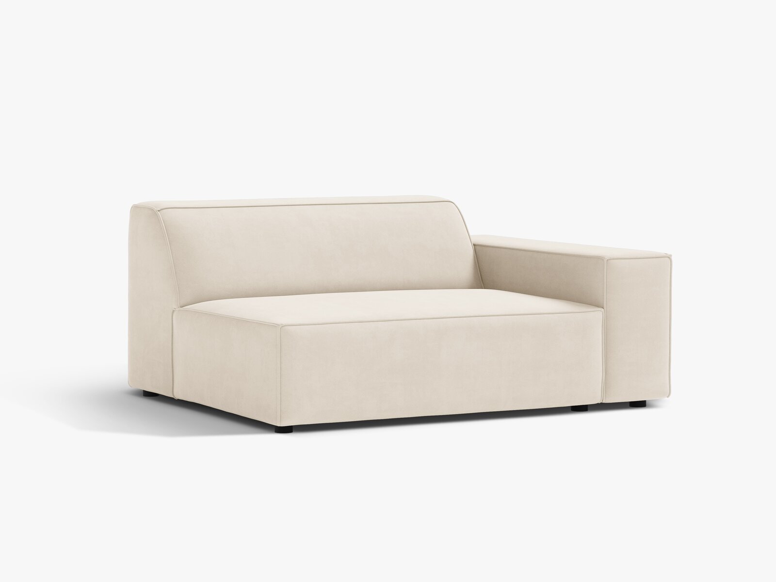 Micadoni Jodie Sofamodul XL Rechts Samt Bluvel Helles Beige