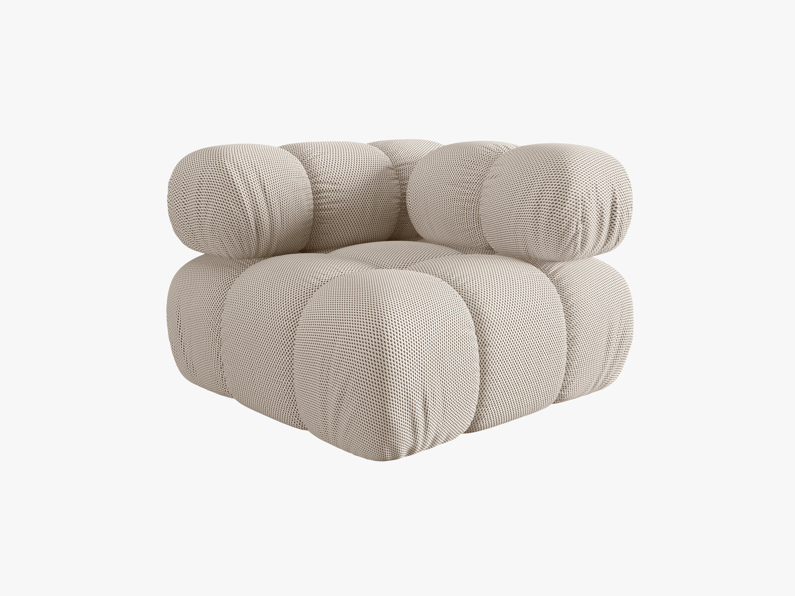 Micadoni symmetrisches Eckmodul Bellis 3D-Stoff Sonic Helles Beige