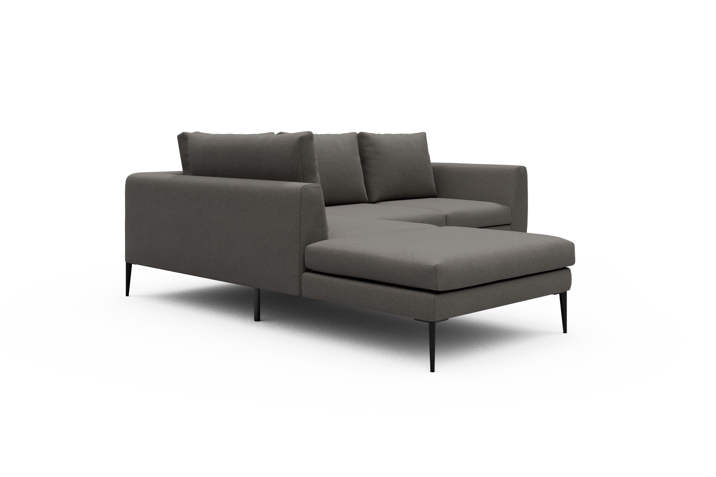 Ecksofa Paul Relax-Ecke links mit 2-Sitzer Satya-Taupe