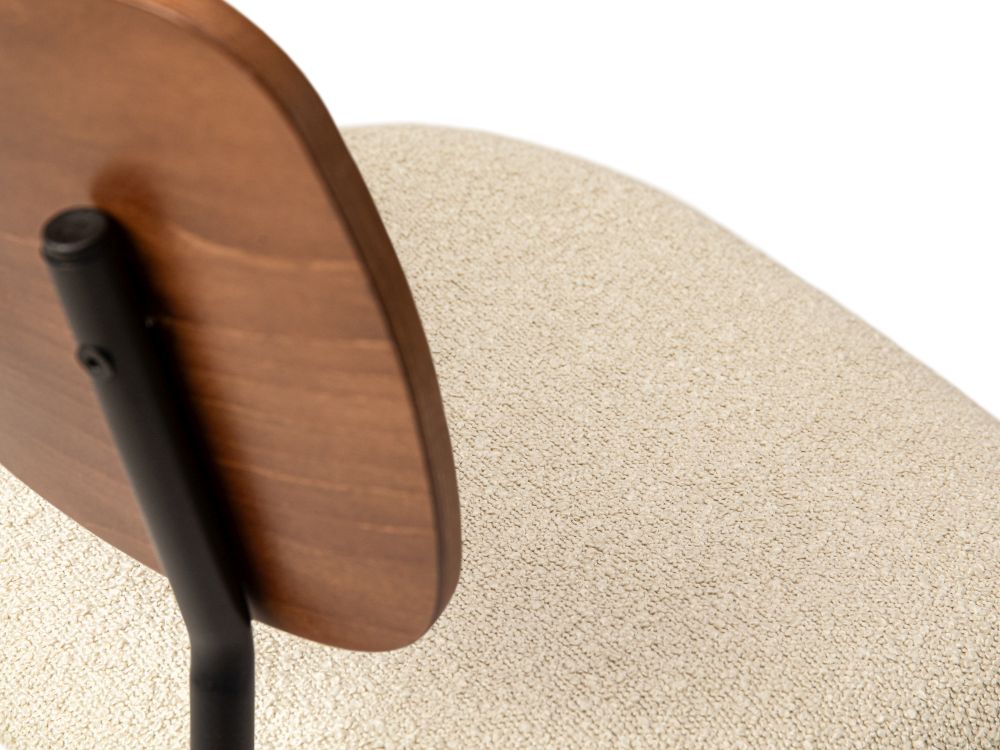 Cosmopolitan Design Stuhl Dina 2er-Set Boucle Baloo Beige
