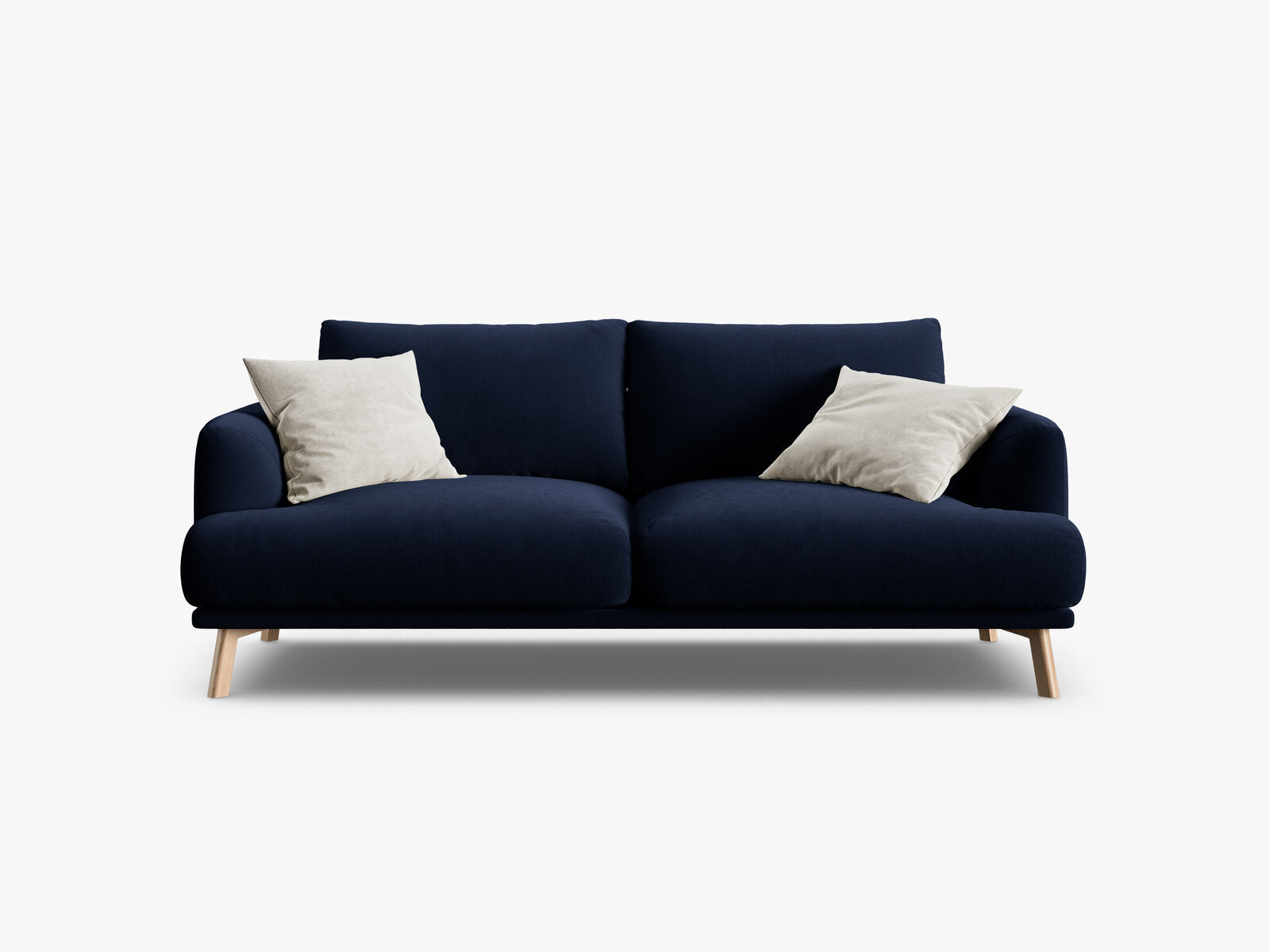Micadoni Sofa Naomi 2-Sitzer Samt Salvador Königsblau