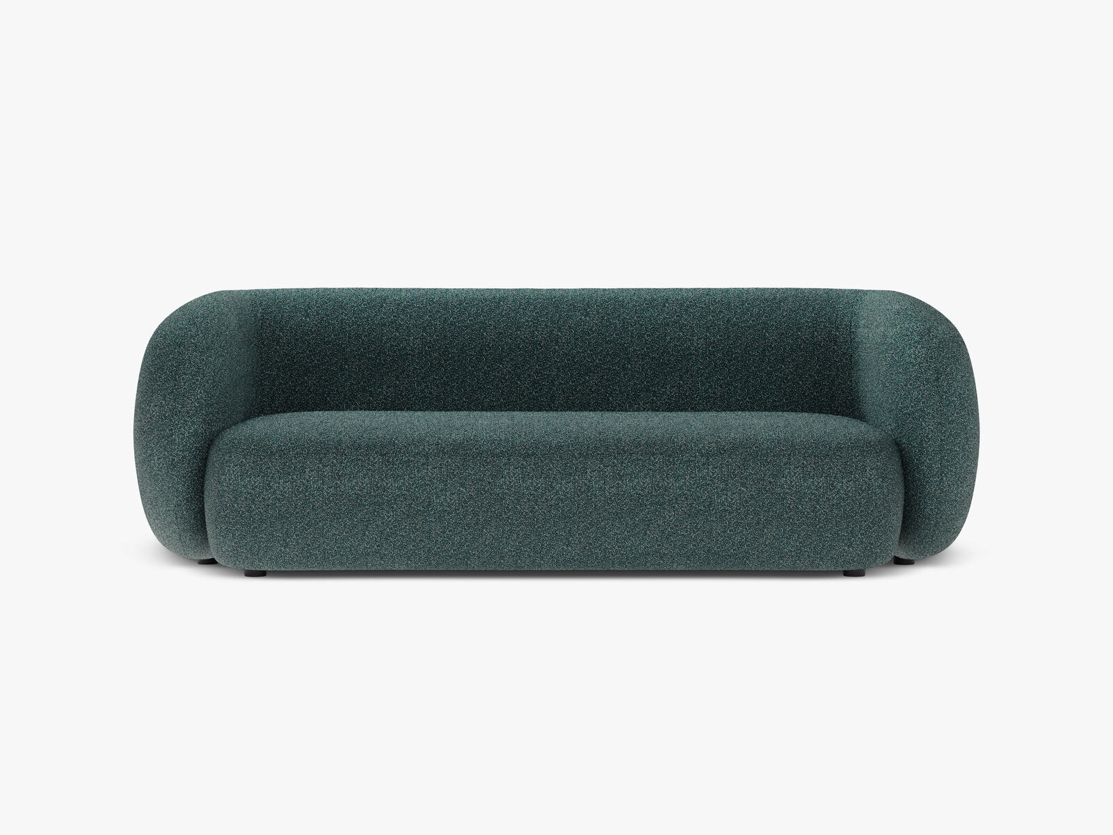 Micadoni Sofa Kate 3-Sitzer Strukturierter Stoff Puente Grün Blau Melange