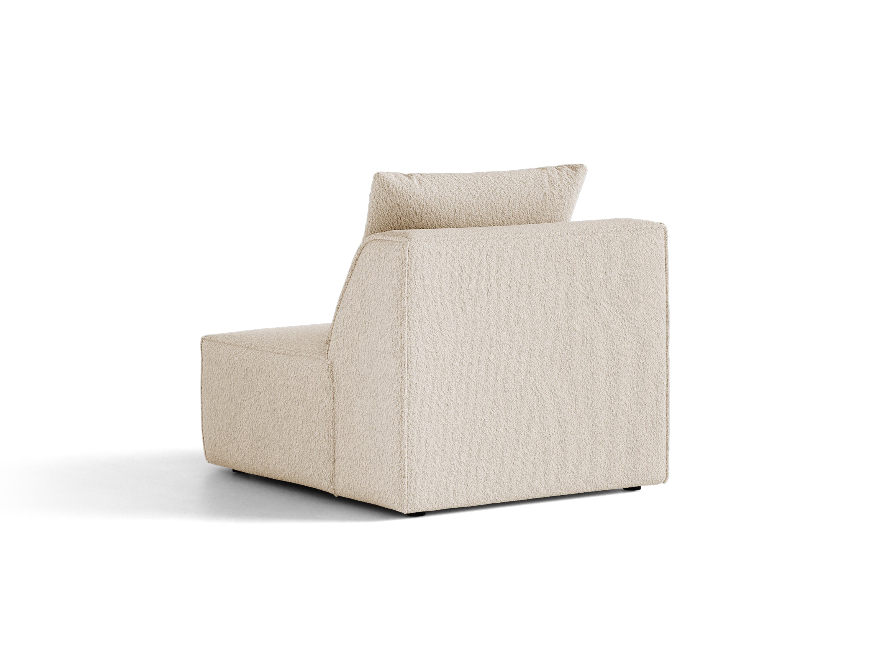 Micadoni Sessel ohne Armlehnen Jodie 1-Sitzer Boucle Baloo Beige