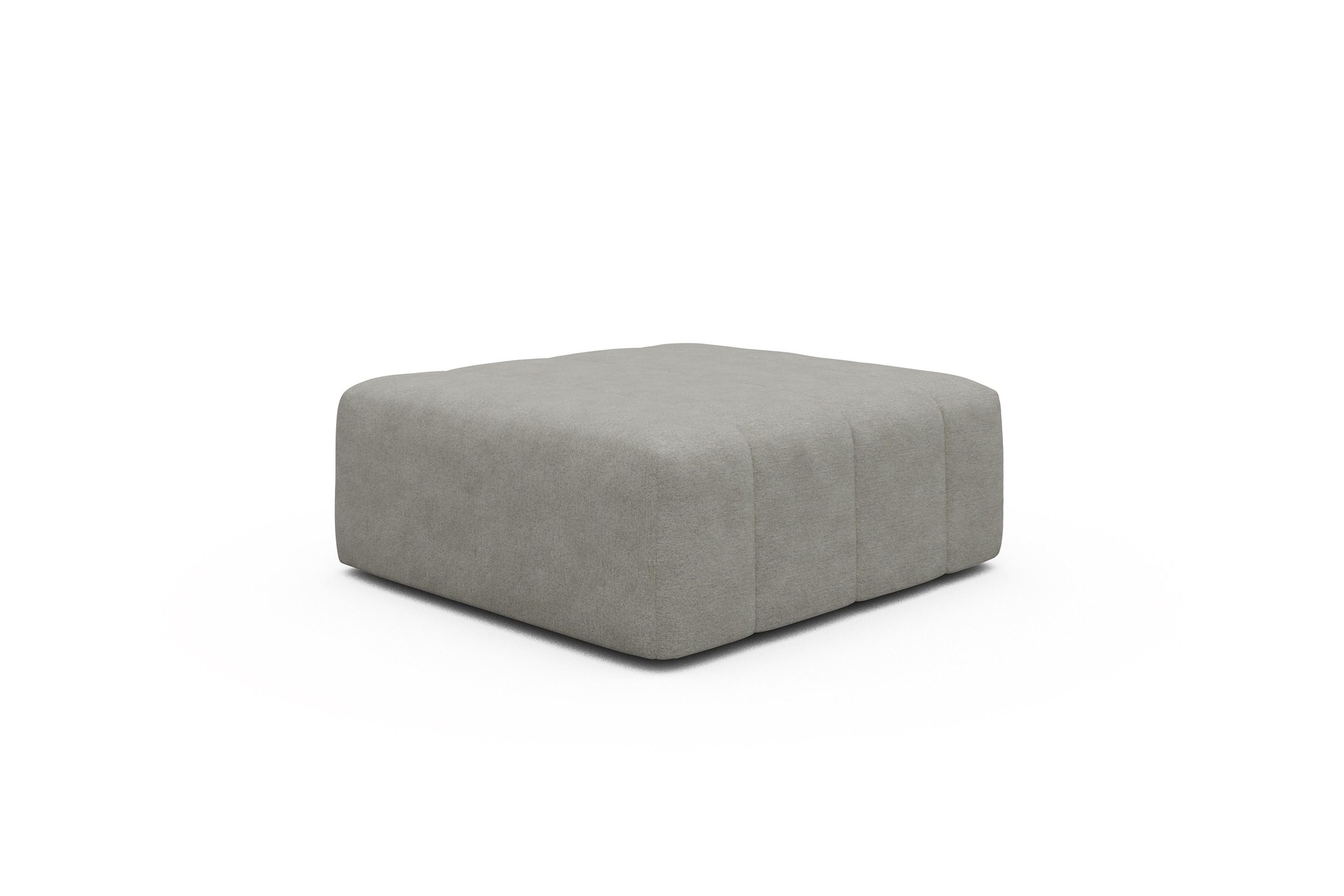 Sitzhocker Hugo Ottomane Carreno-Moon-Stone-White