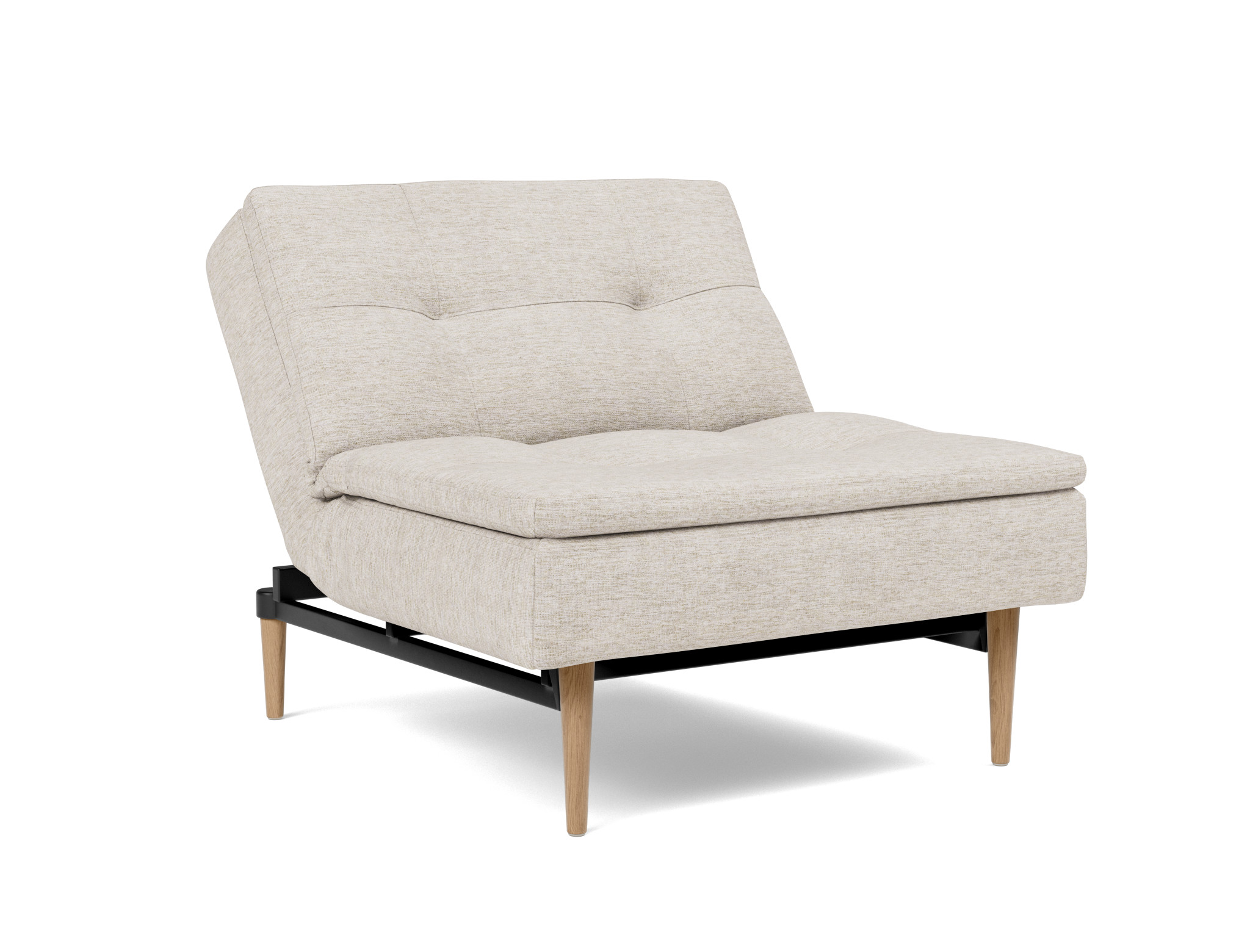 Sessel Dublexo Chenille Yuveno 470-Natural Beine Styletto Eiche hell