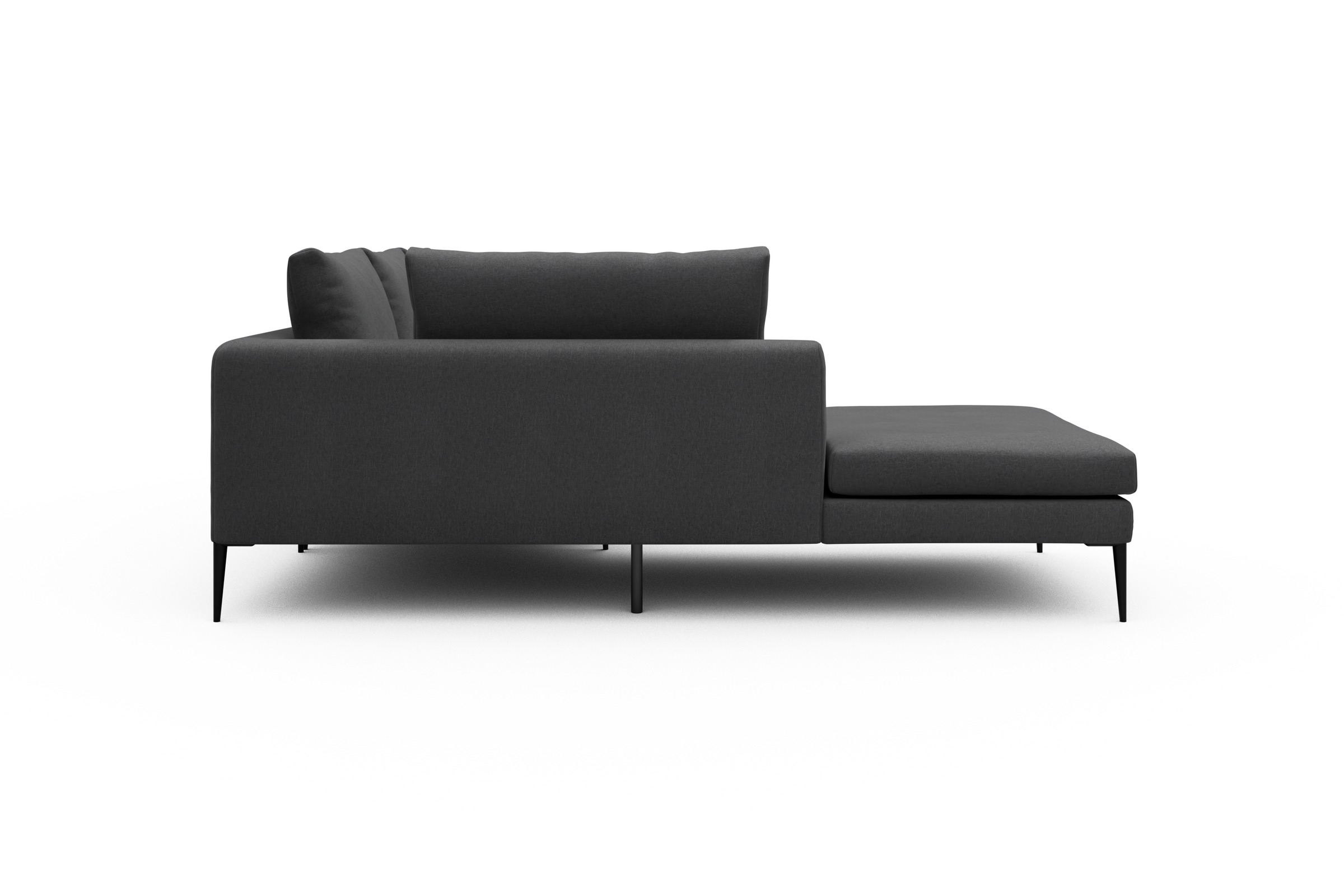 Ecksofa Paul Relax-Ecke links mit 2-Sitzer Satya-Zinc
