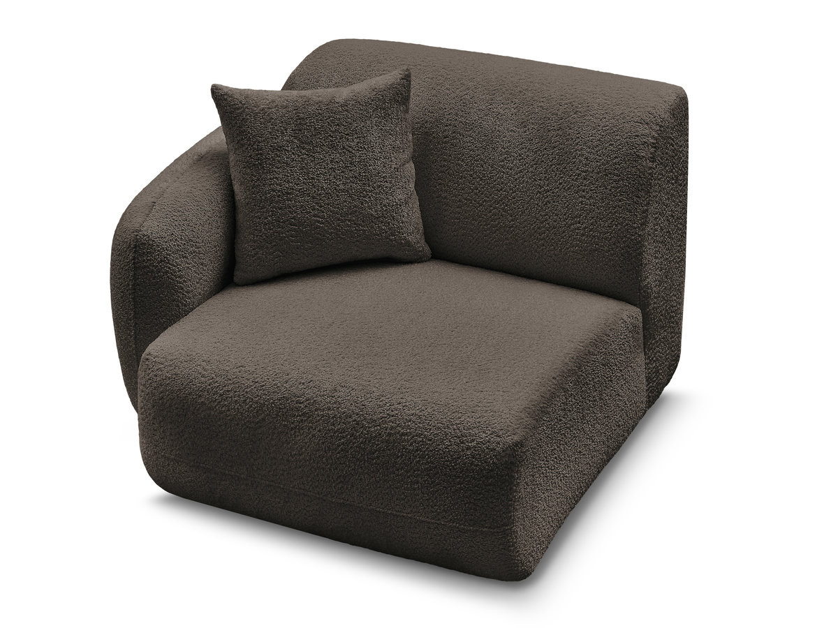 Bobochic Anda Sofamodul 1-Sitzer 104 × 103 cm Chenille Braun Ecke links