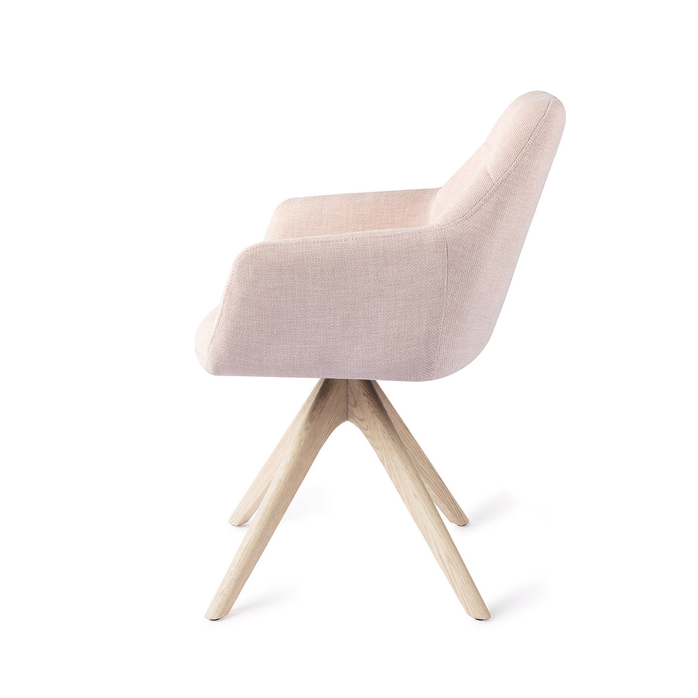 Jesper Home Esszimmerstuhl Noto Petal Pink Revolve Eiche gebleicht