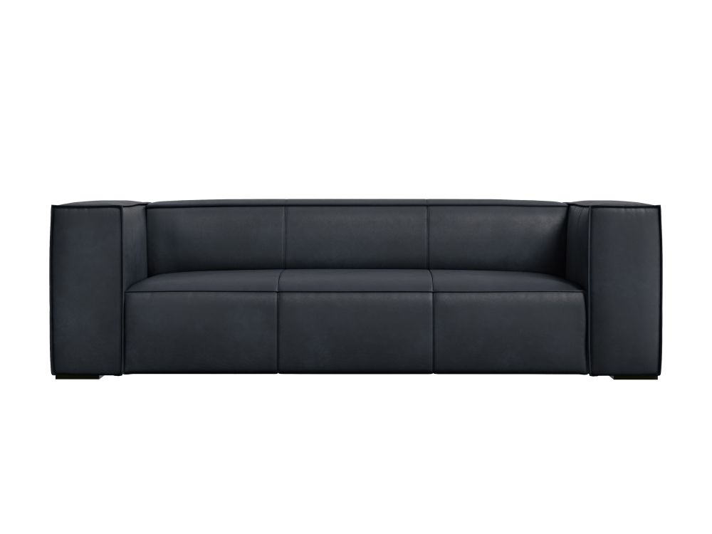 Cosmopolitan Design Sofa Turin 3-Sitzer Leder Granada Blau
