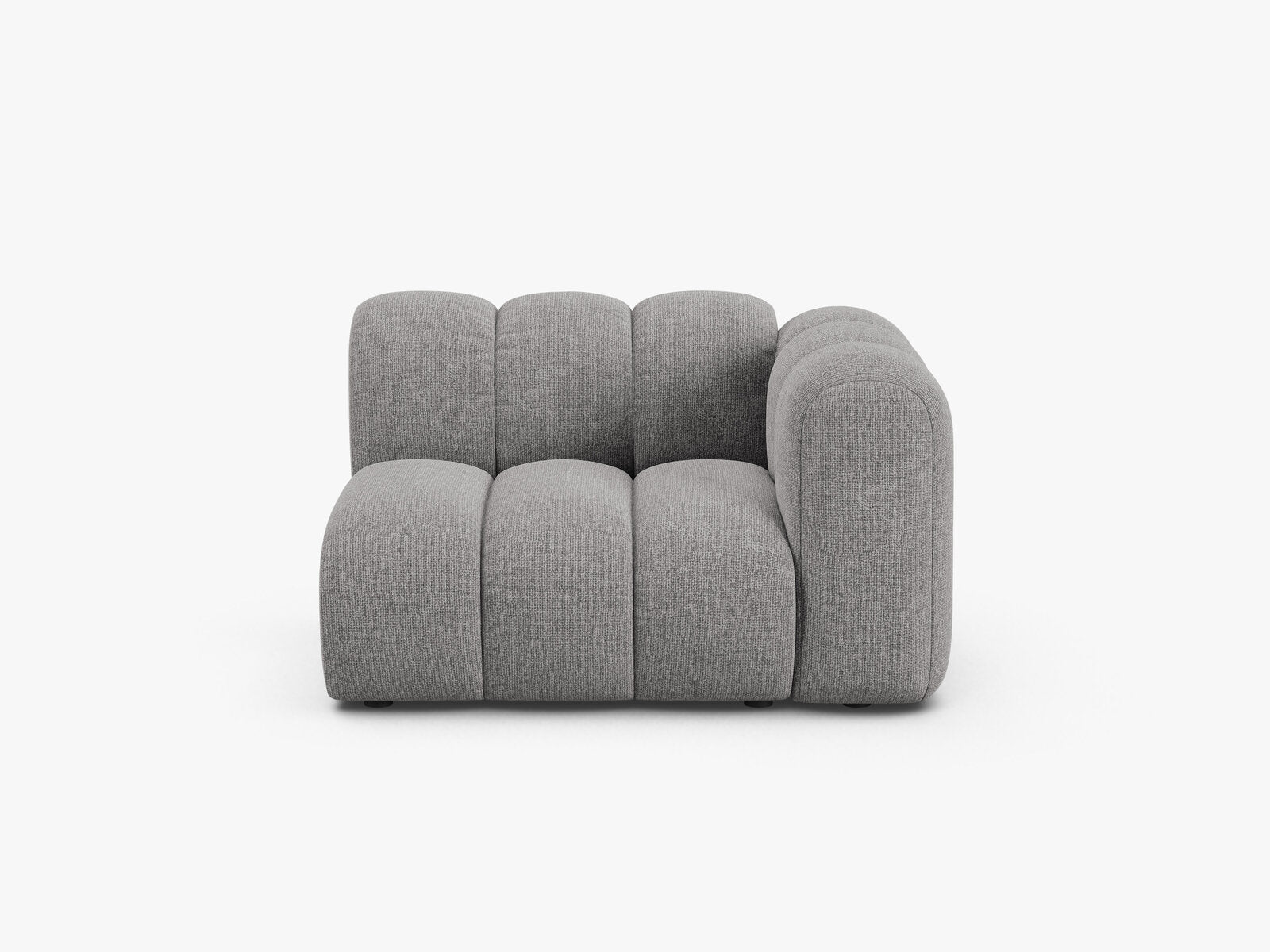 Micadoni Modul Lupine 1-Sitzer Rechts Chenille Eden Hellgrau
