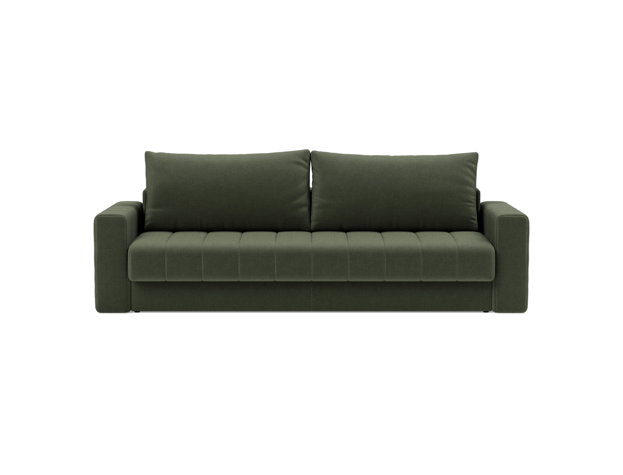 Schlafsofa Akello mit Armlehnen Chenille Esina 413-Olive-Green