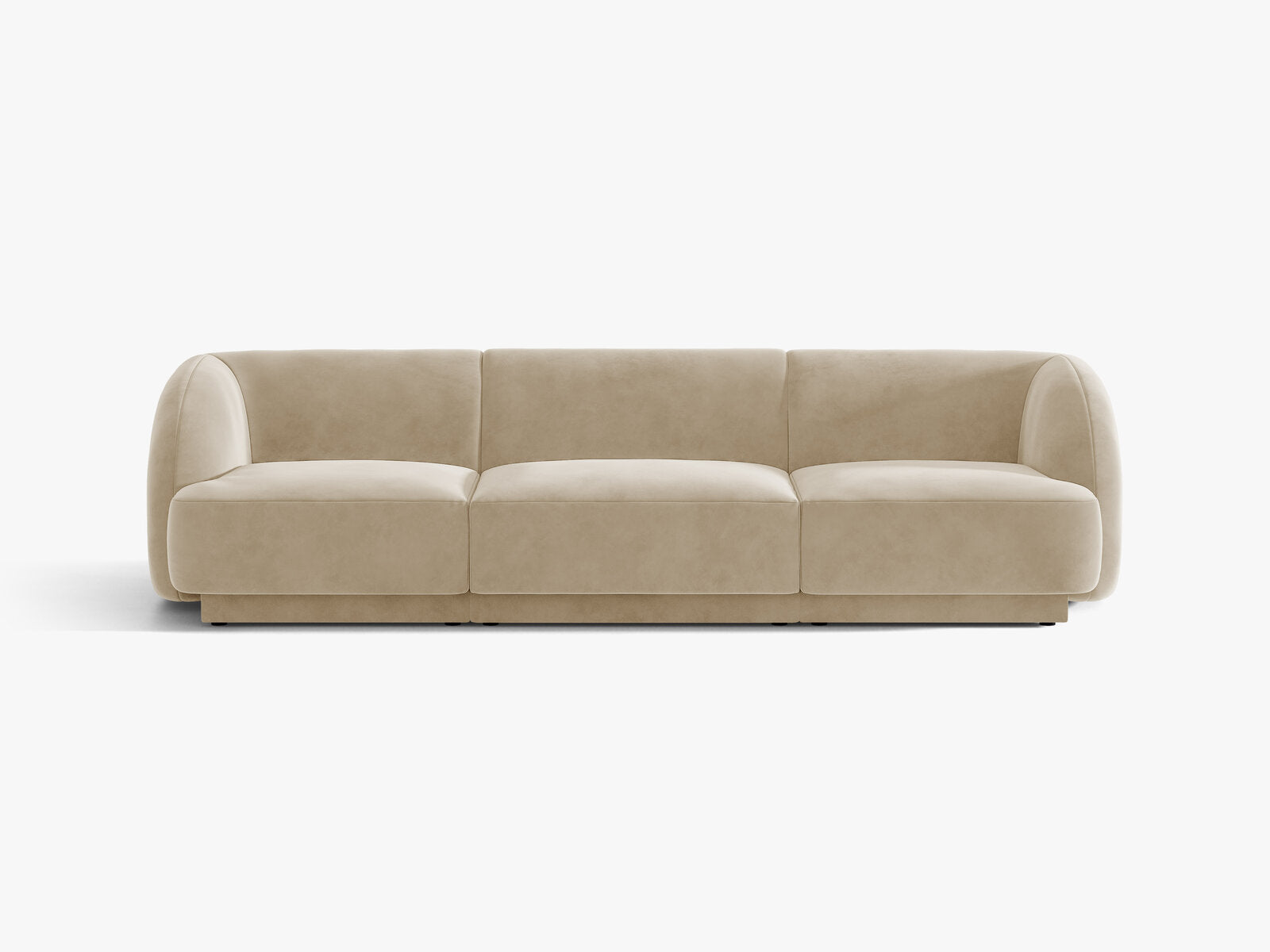 Micadoni Sofa Miley 3-Sitzer Samt Venus Beige