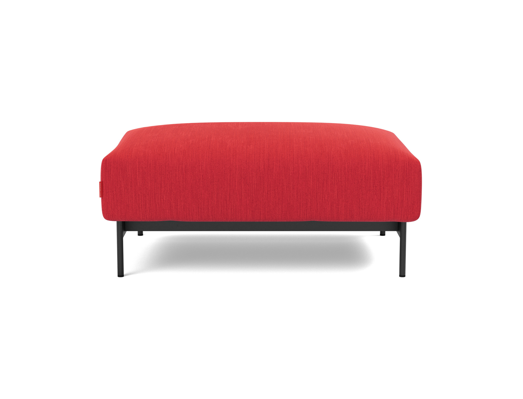 Hocker Malloy Flachgewebe Elegance 511-Red Beine Schwarzes Metall