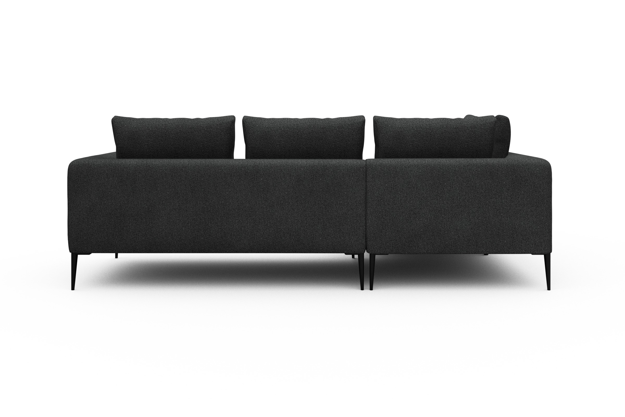 Ecksofa Paul Relax-Ecke links mit 2-Sitzer Boucle-Charcoal