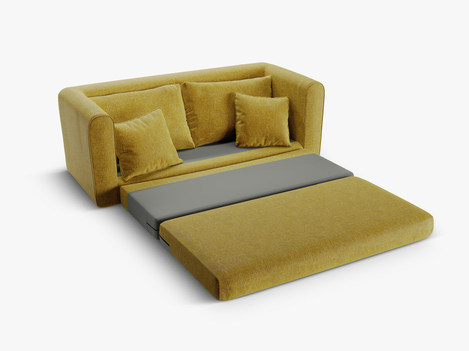 Micadoni Sofa Lido 2-Sitzer Strukturierter Stoff Sonnenblumen Melange