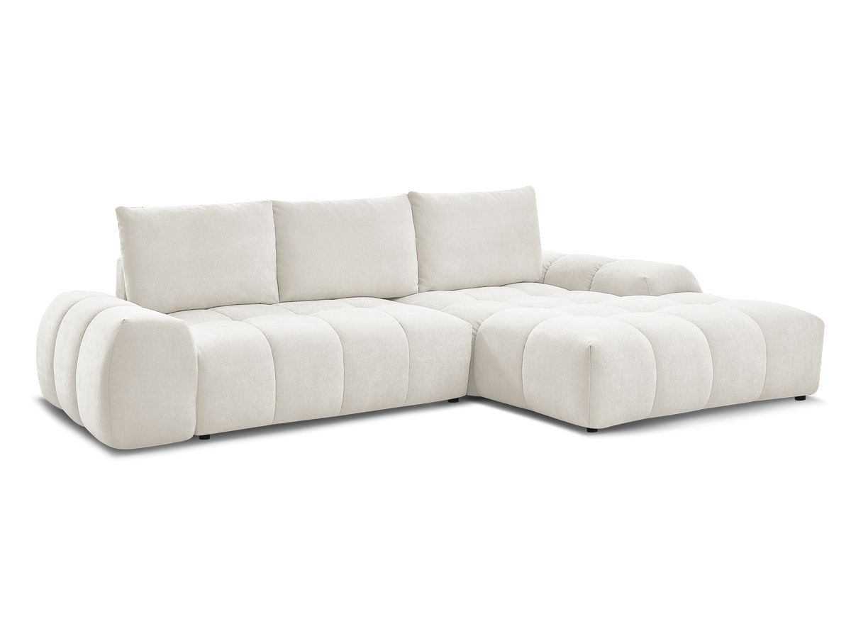 Bobochic Everest Ecksofa mit Schlaffunktion und Bettkasten 318 × 180 cm, 3 Kissen