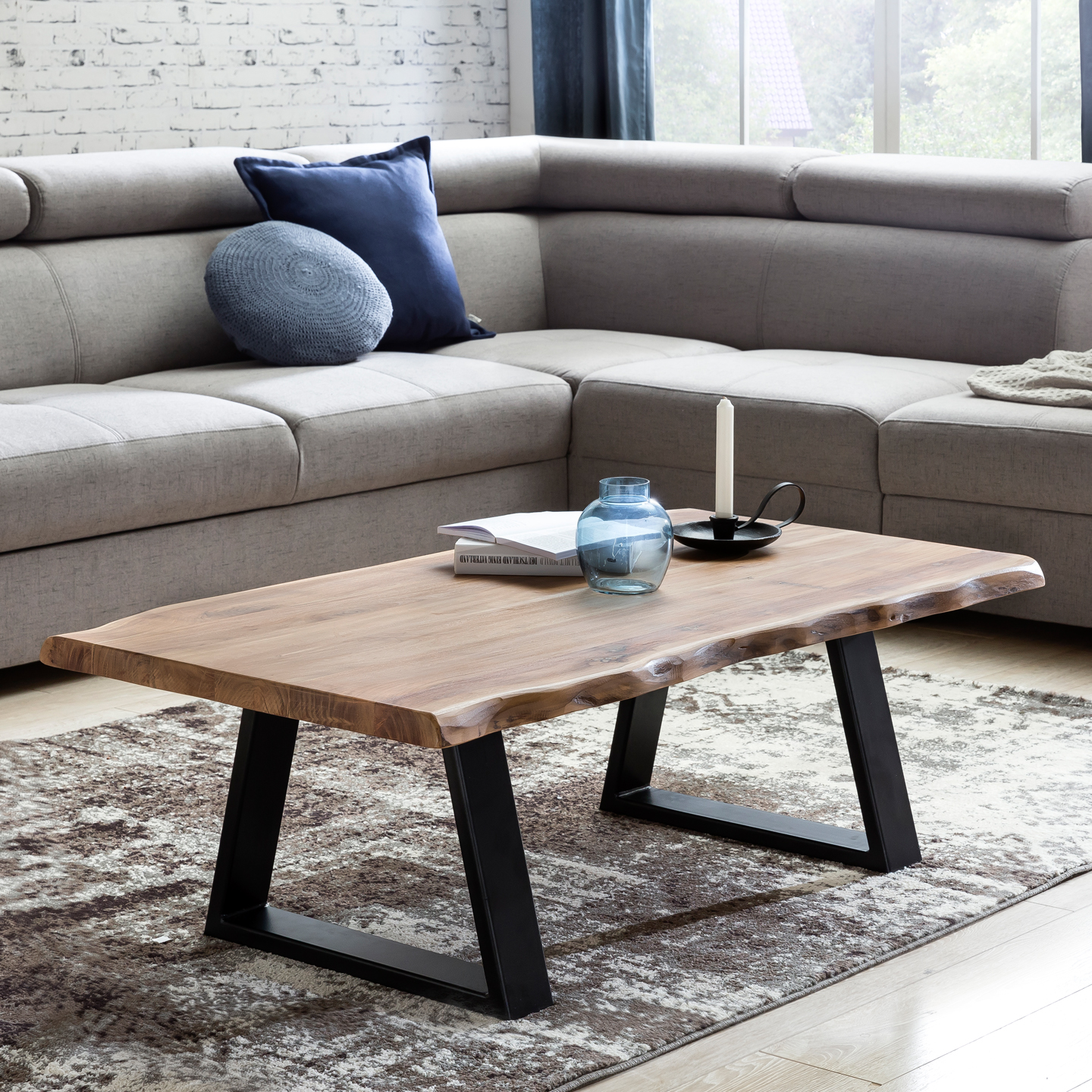 Couchtisch Baldur Akazie Massivholz 115 × 60 × 40 cm