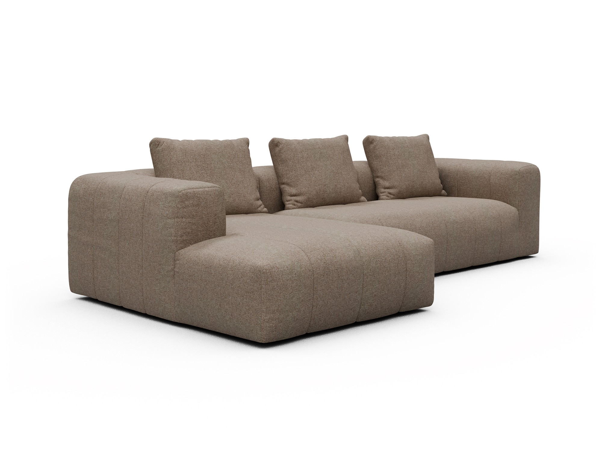 Hugo 2,5-Sitzer Armlehne rechts mit Chaiselongue Sama-Antelope moebelfaktor
