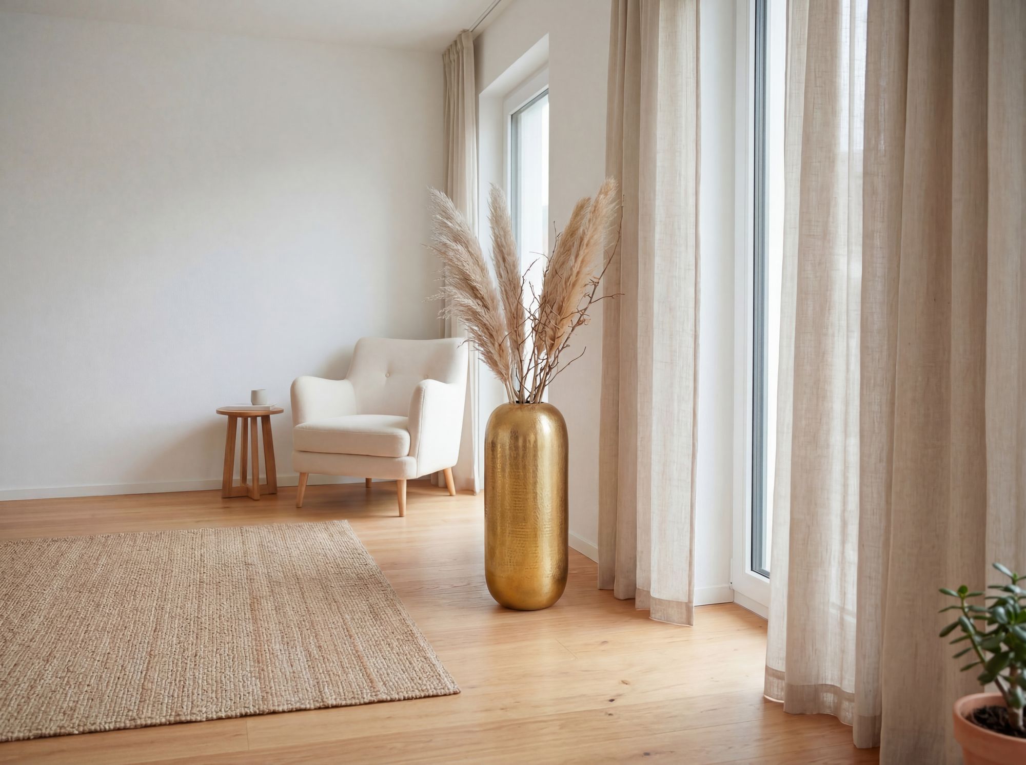Bodenvase Arendal Aluminium Gold 60 cm