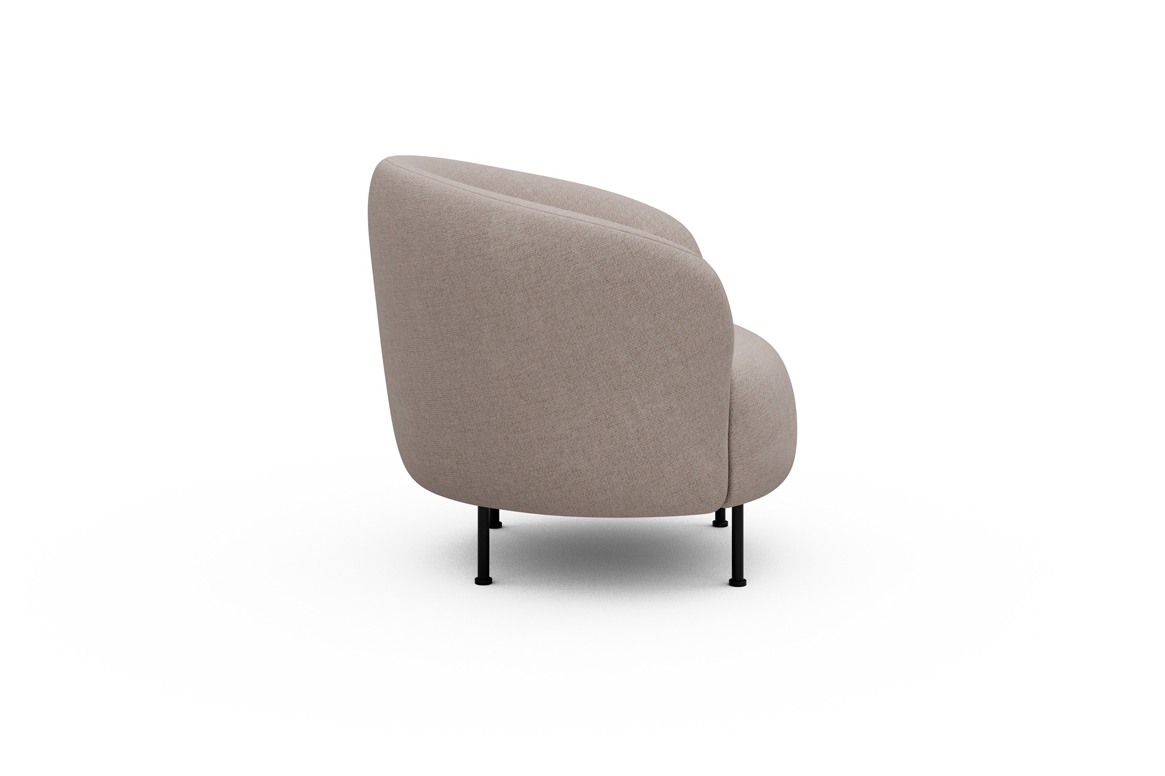 Sessel Ronda Metallbeine Schwarz Weda-Sand
