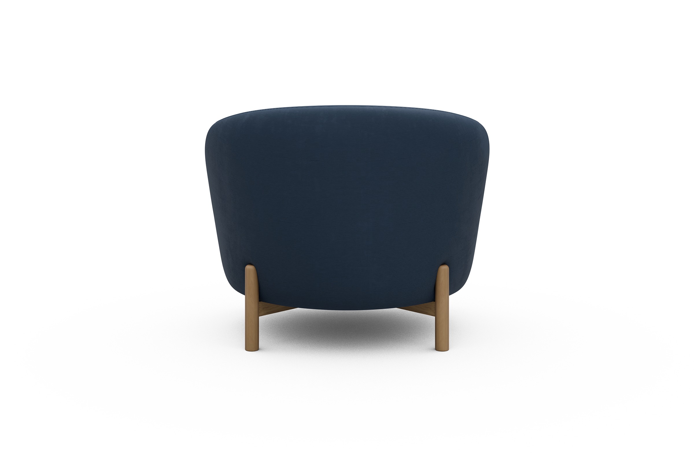 Sessel Ronda Holzbeine Eiche Natur Cordufine-Royal-Blue