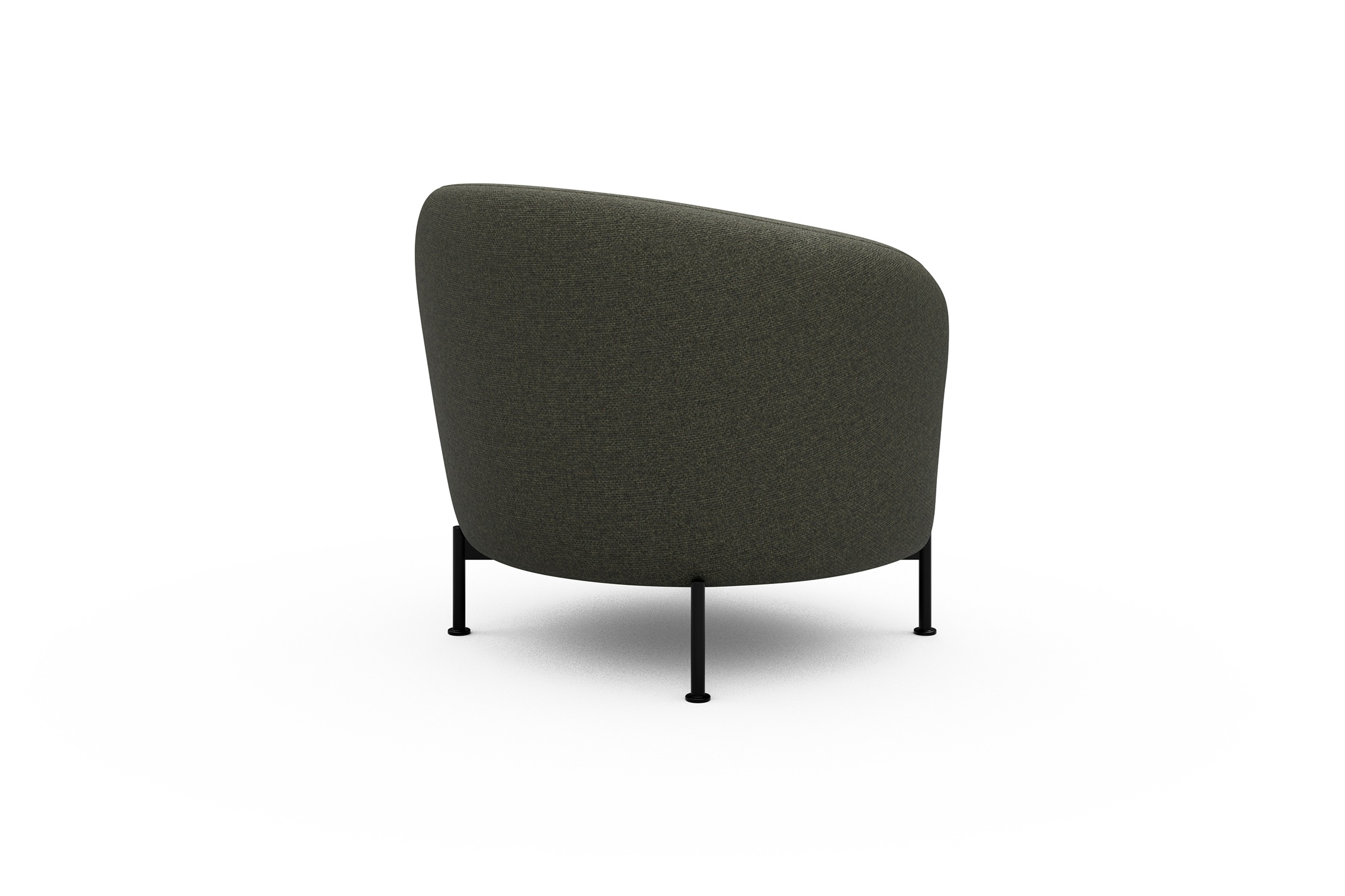 Sessel Ronda X-Metallgestell Schwarz Sama-Winter-Moss