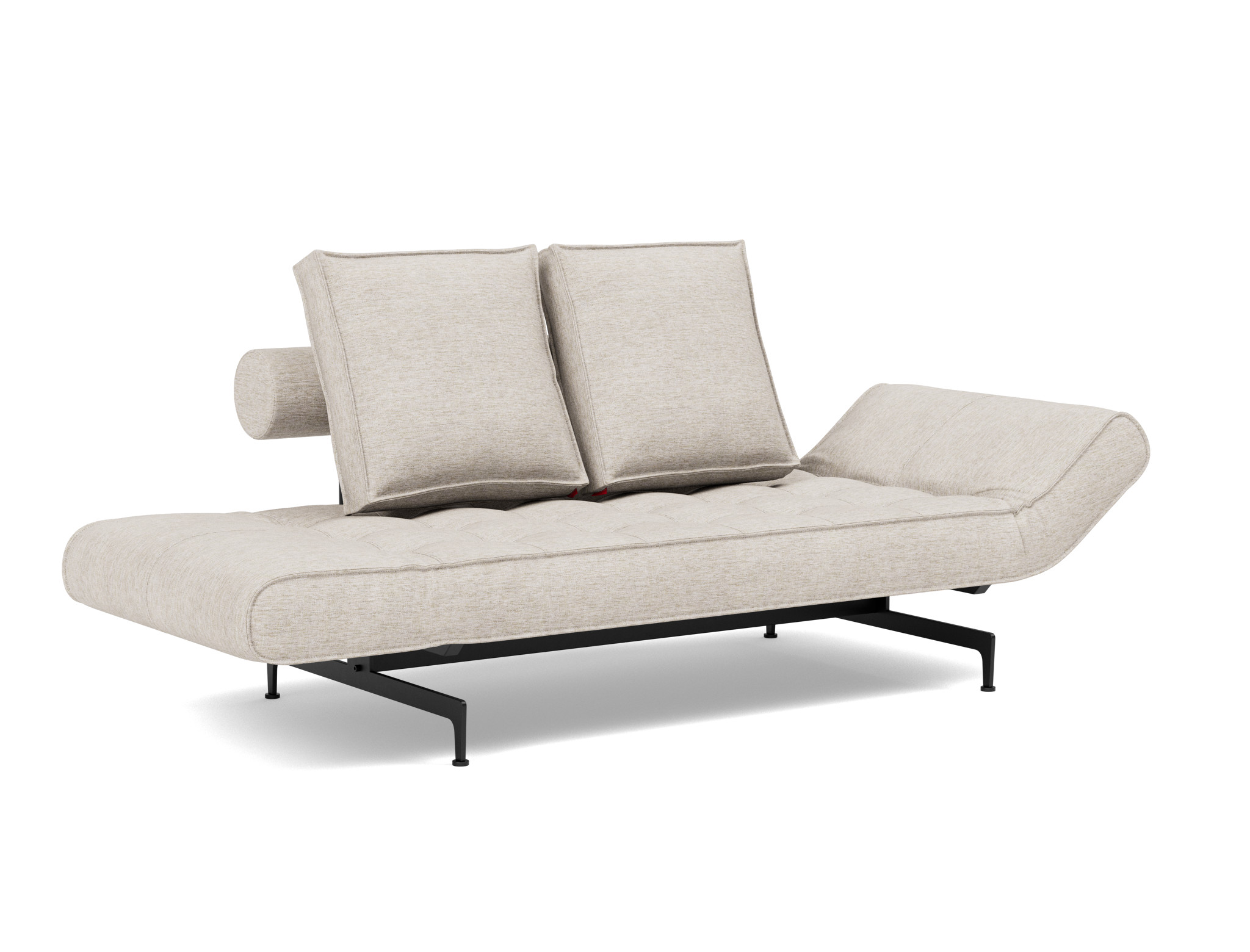 Tagesbett Ghia Chenille Yuveno 470-Natural Beine Laser schwarz