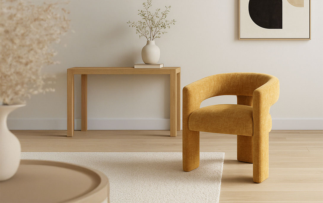 Livin Hill Polsterstuhl Leith 62 × 58 × 75 cm Orange-Gold