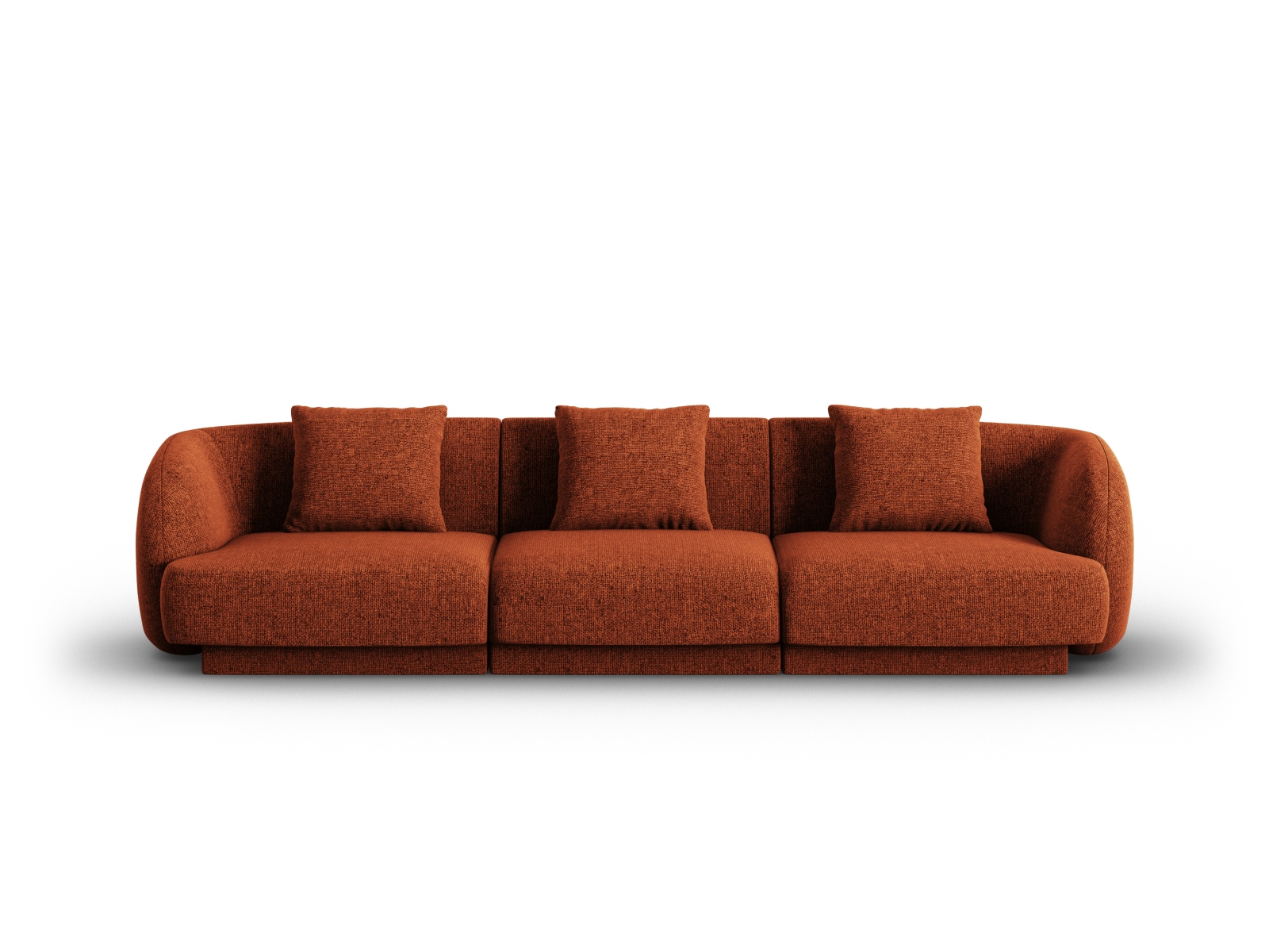 Cosmopolitan Design Sofa Tulum 3-Sitzer Chenille Eden Ziegel