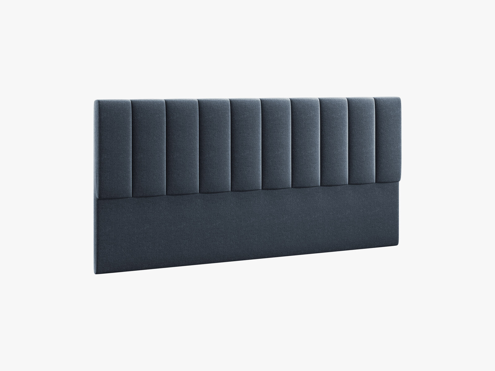 Micadoni Marl Samtiger Kopfteil 140 cm (H 95 cm) Chenille Eden Marineblau 200x95