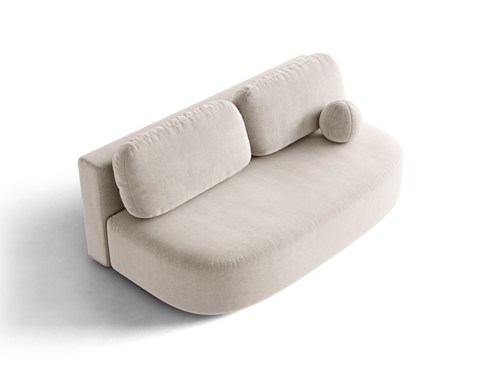Cosmopolitan Design Schlafsofa Sophia 3-Sitzer mit Bettkasten Samt Salvador Beige