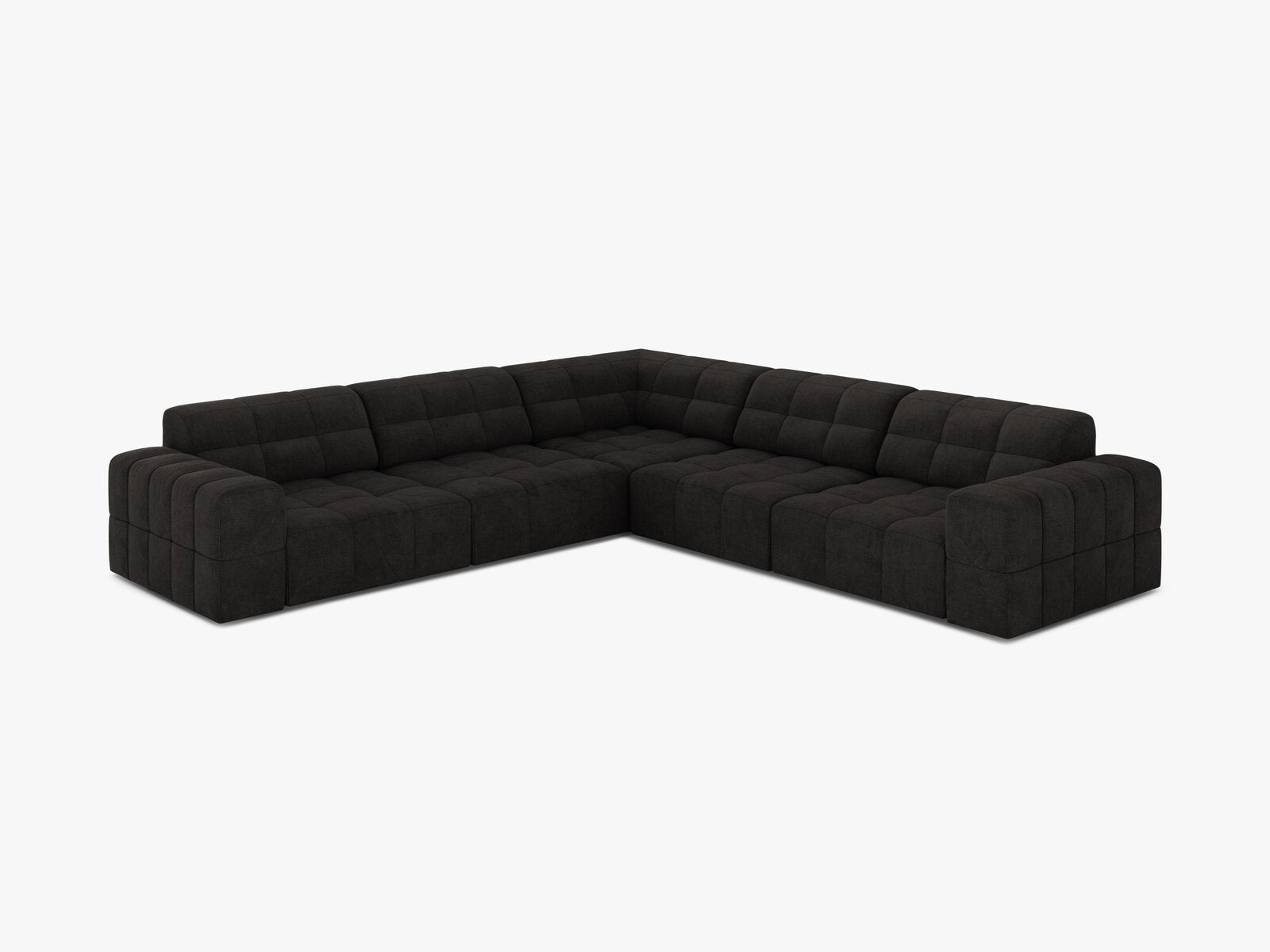 Micadoni Jennifer Symmetrisches Ecksofa Chenille Eden Anthrazit