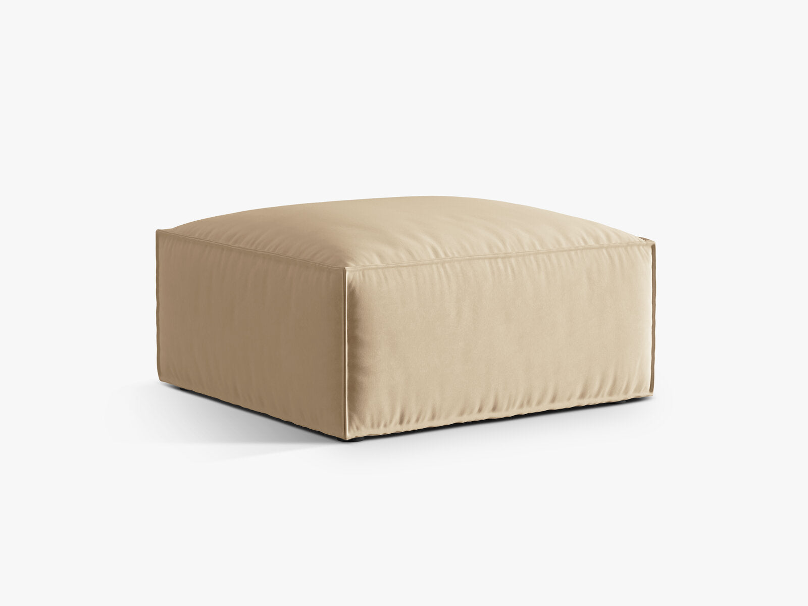 Micadoni Hocker Nuria 1-Sitzer Samt Nude