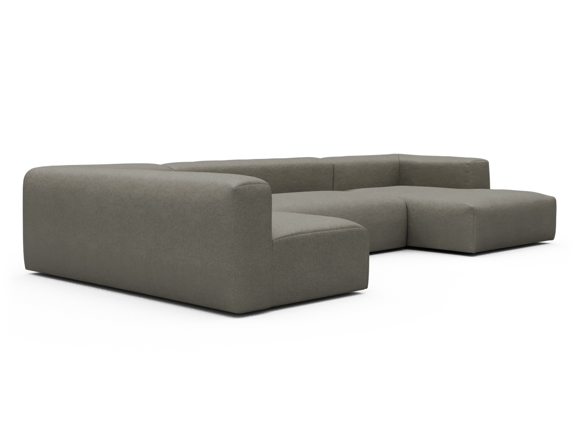 Skandi Home Wohnlandschaft Fred Chaiselongue rechts mit 2-Sitzer und lange Armlehne links Denari-Warm-Grey moebelfaktor
