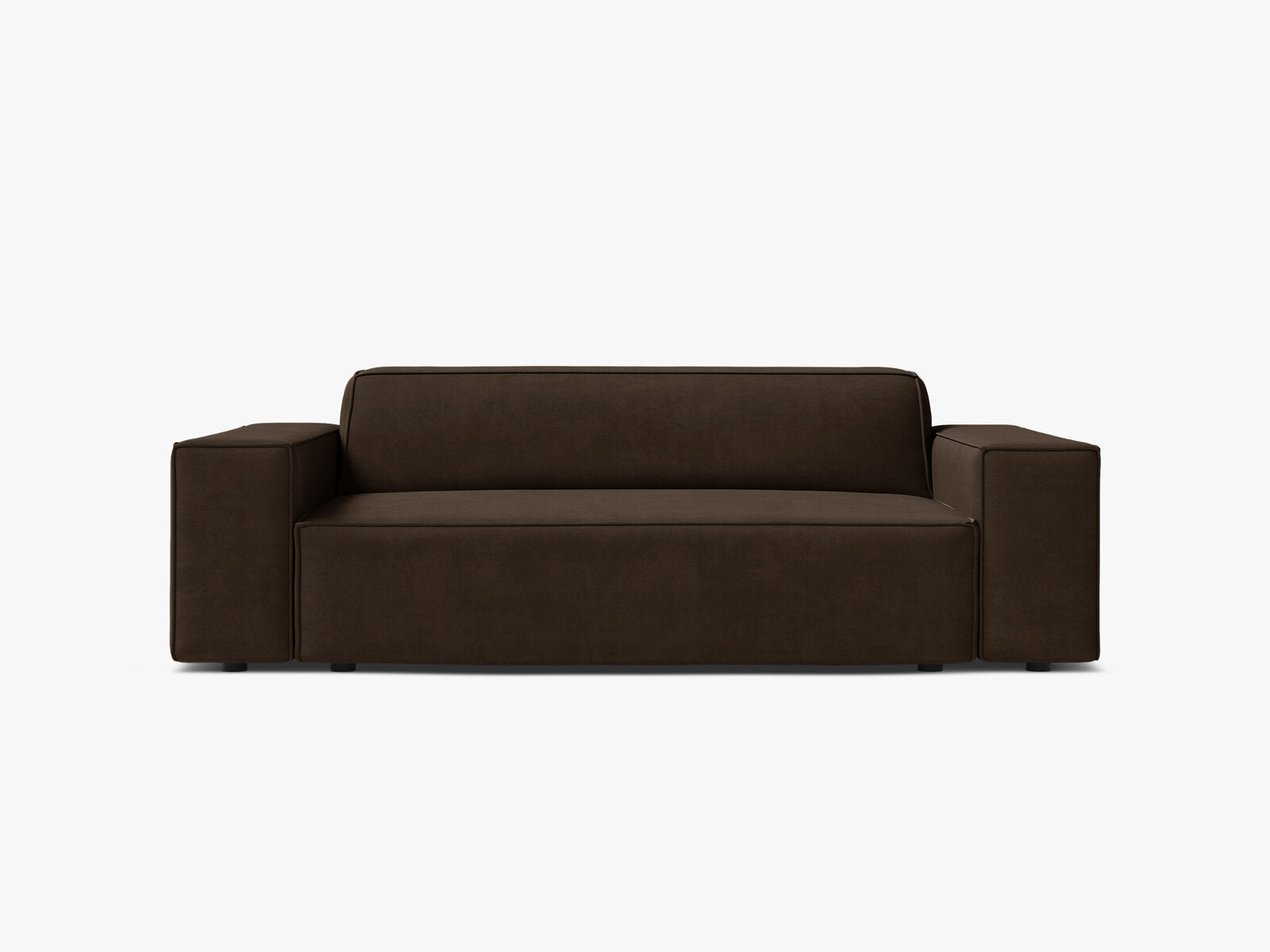 Micadoni Jodie Sofa 2-Sitzer Samt Bluvel Dunkelbraun