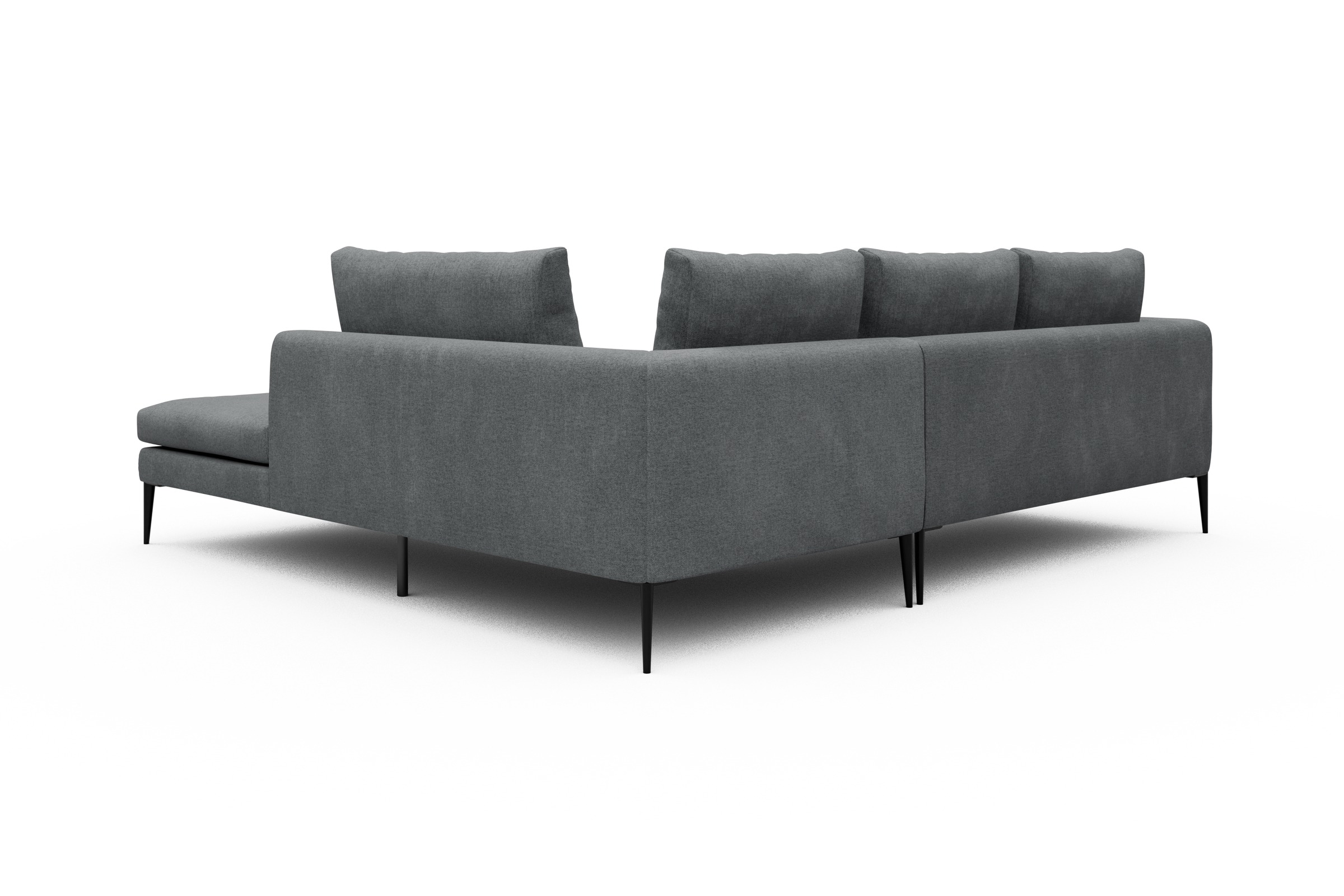 Ecksofa Paul Relax-Ecke rechts mit 2-Sitzer Casone-Gravel-Grey